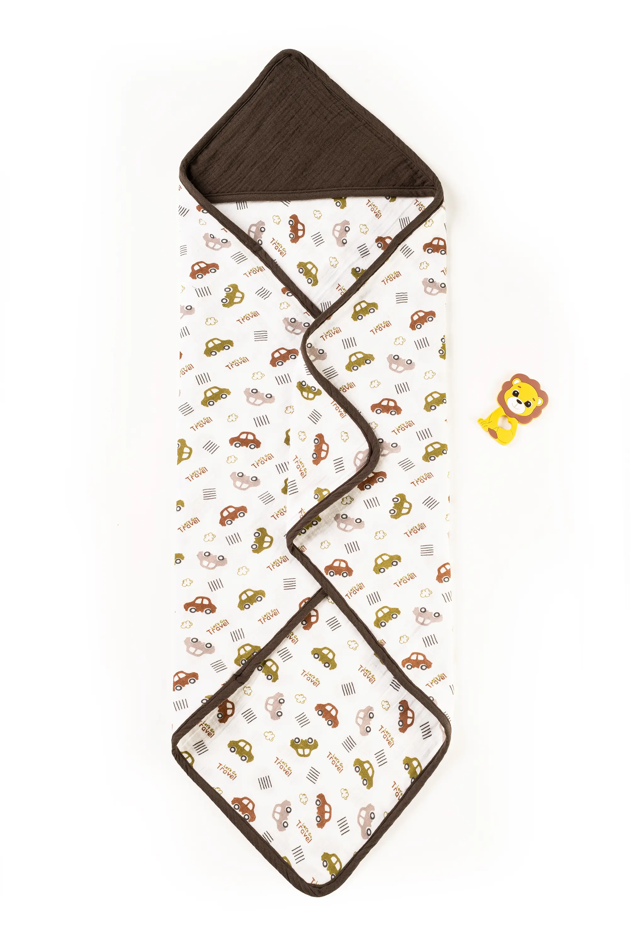 Crinkled Muslin Ultra-Soft Breathable Hooded Towel