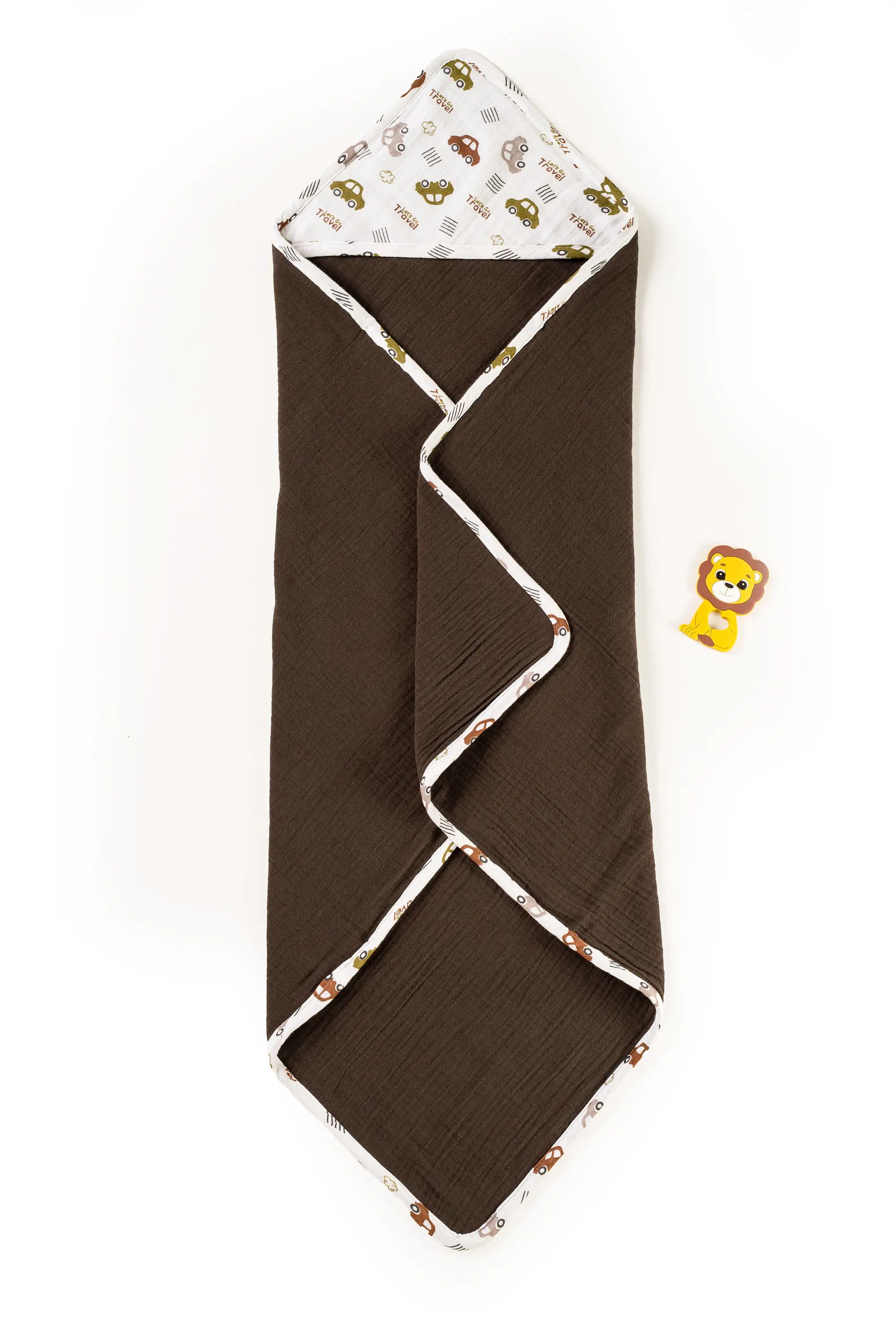 Crinkled Muslin Ultra-Soft Breathable Hooded Towel