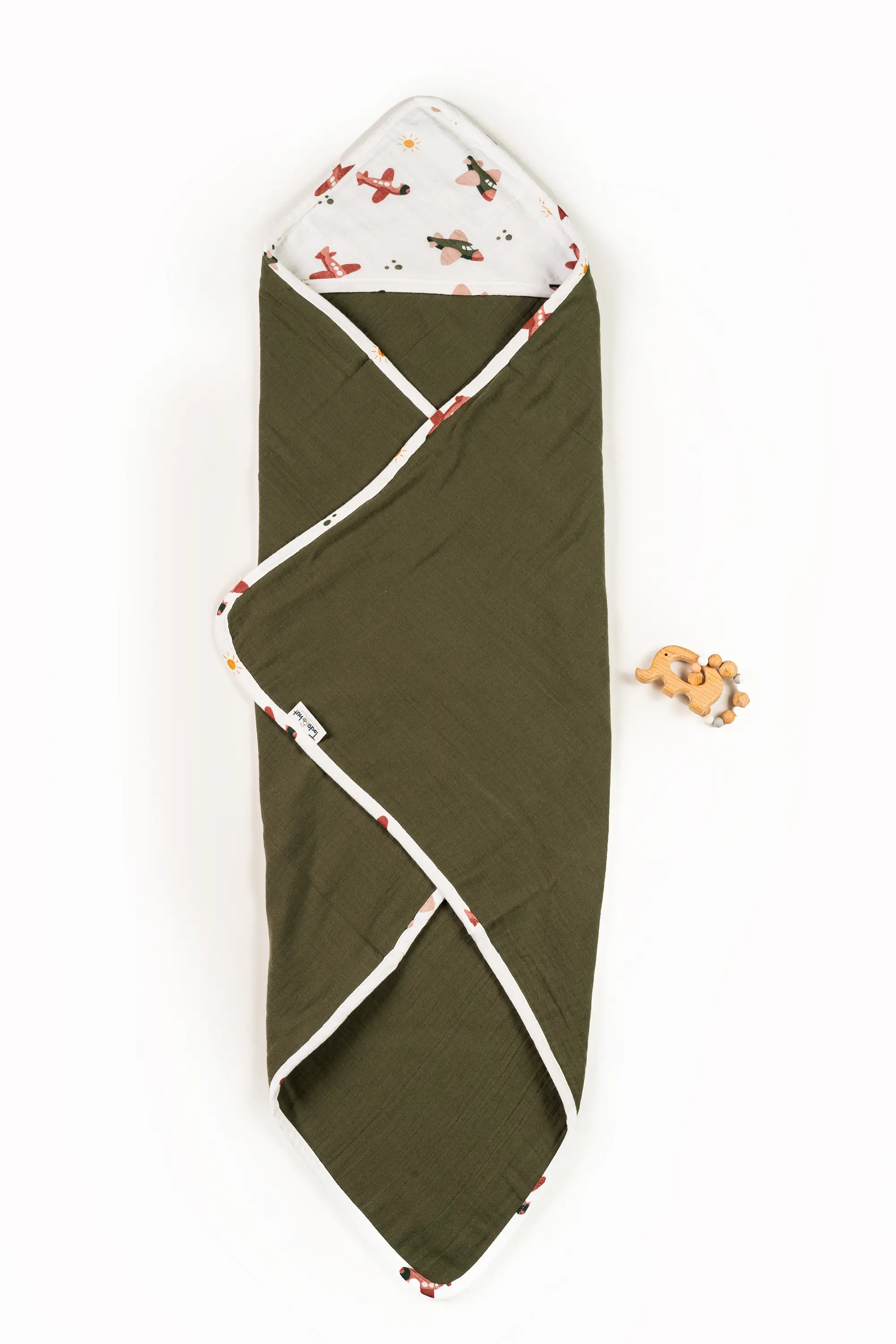 Crinkled Muslin Ultra-Soft Breathable Hooded Towel