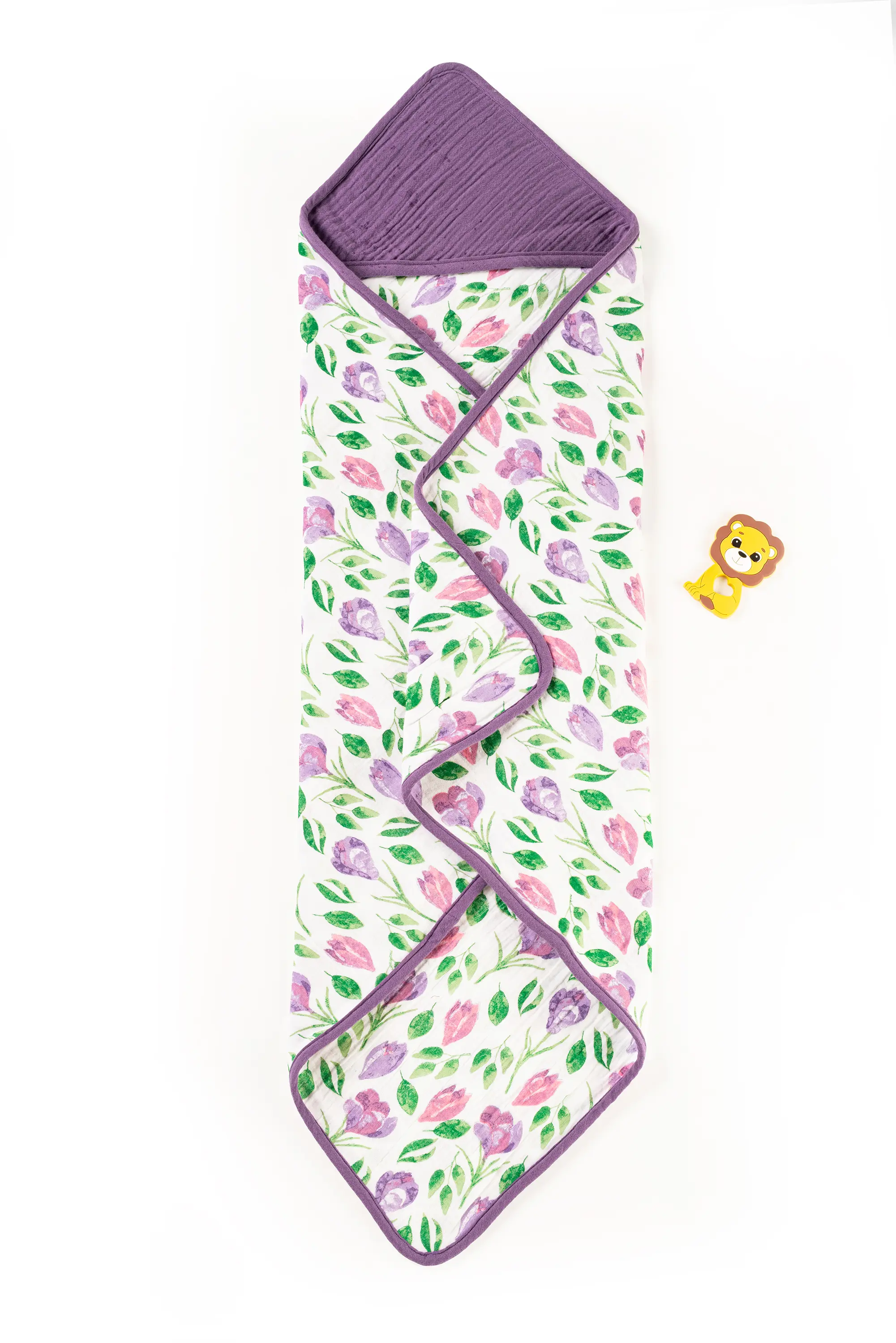 Crinkled Muslin Ultra-Soft Breathable Hooded Towel