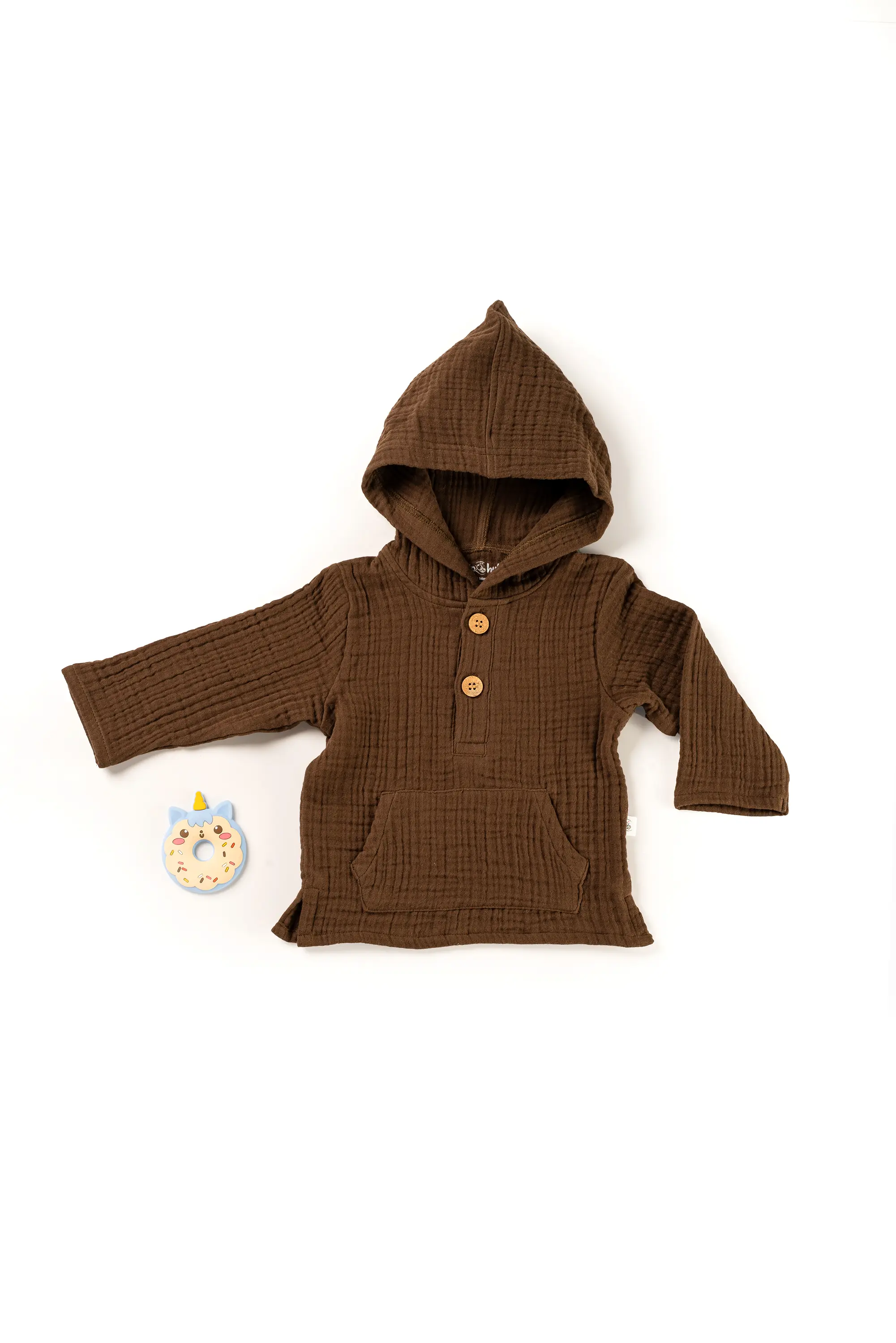 4 Layer Crinkled Muslin Full-Sleeve Hoodies