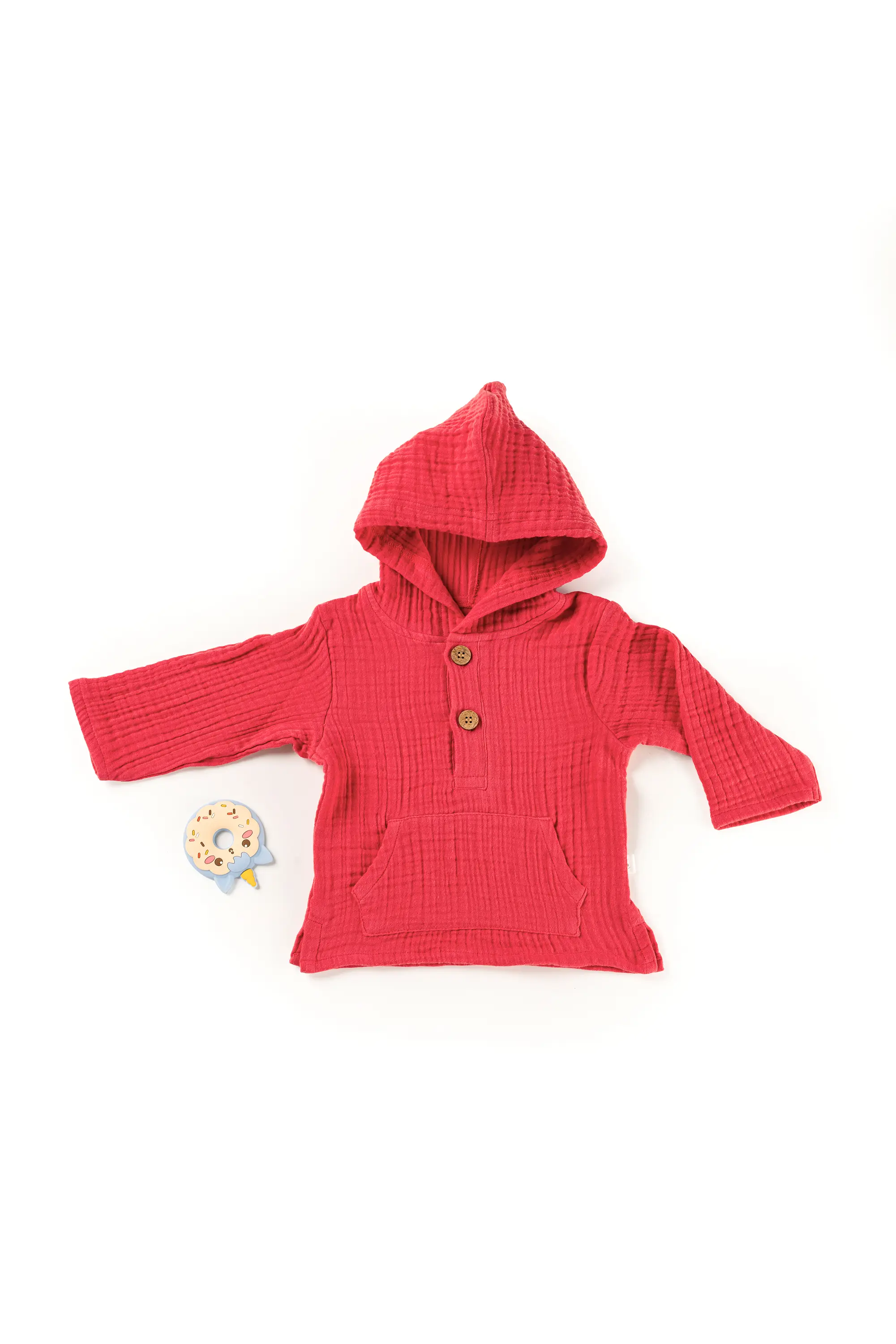 4 Layer Crinkled Muslin Full-Sleeve Hoodies