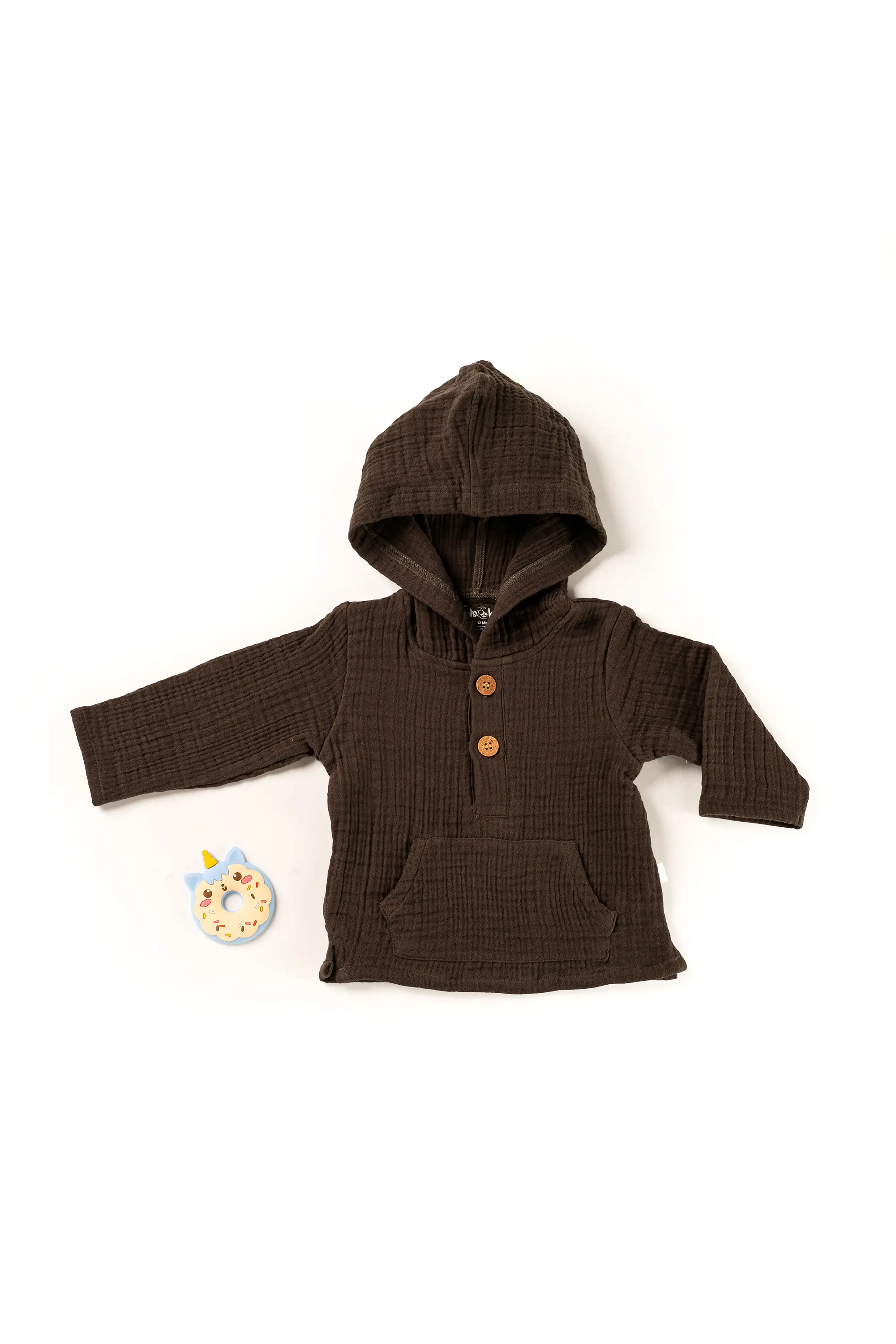 4 Layer Crinkled Muslin Full-Sleeve Hoodies