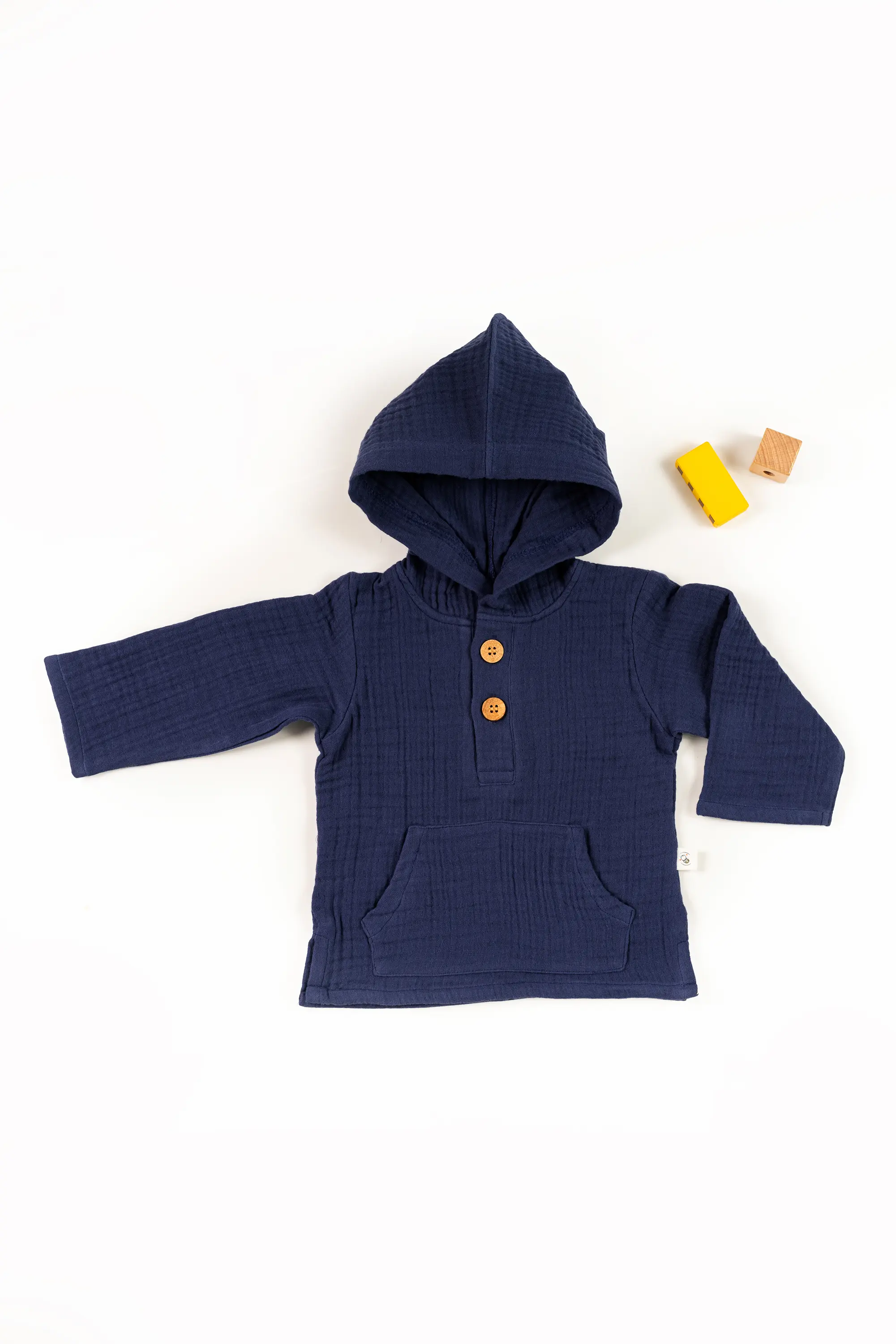 4 Layer Crinkled Muslin Full-Sleeve Hoodies