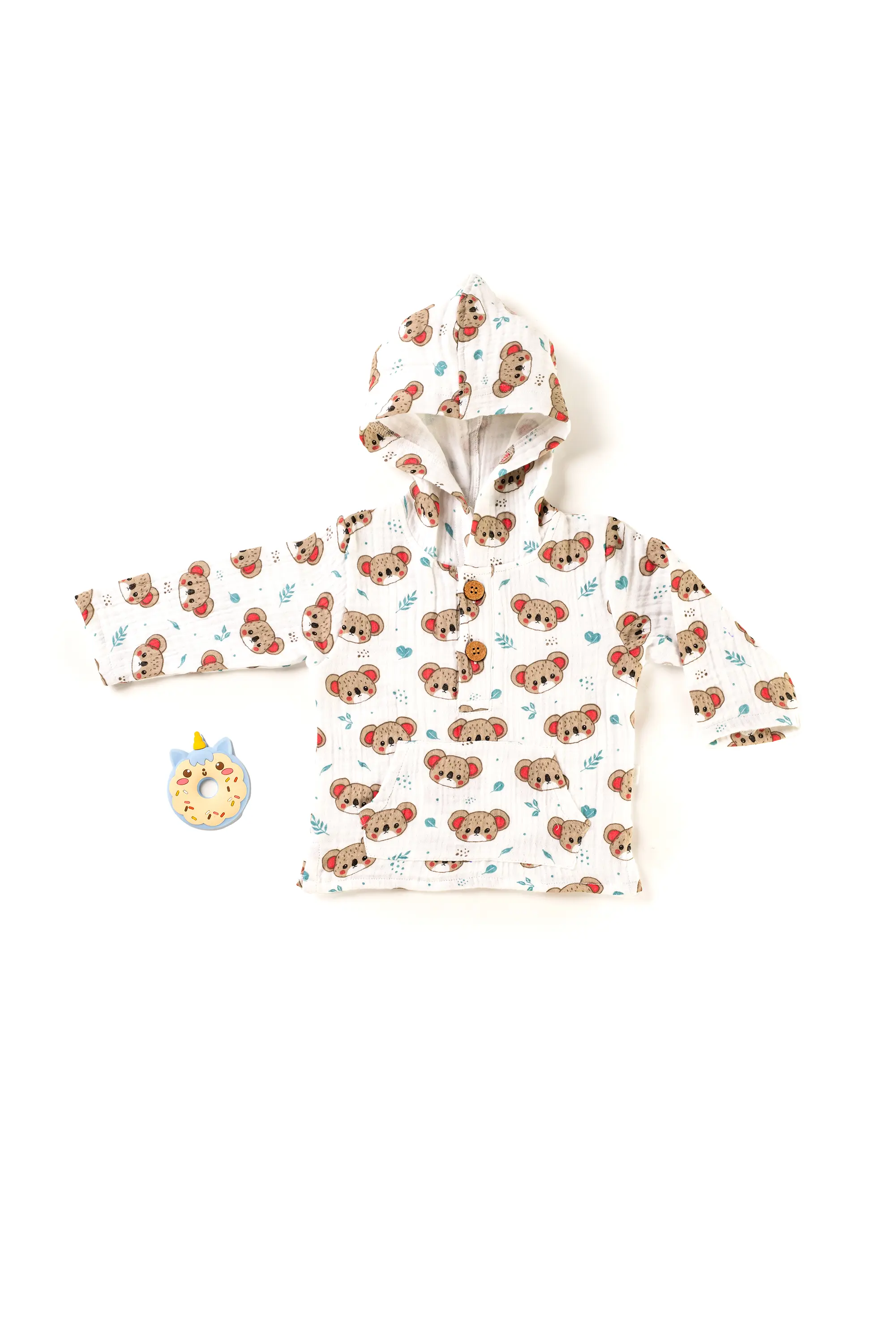 4 Layer Crinkled Muslin Full-Sleeve Hoodies