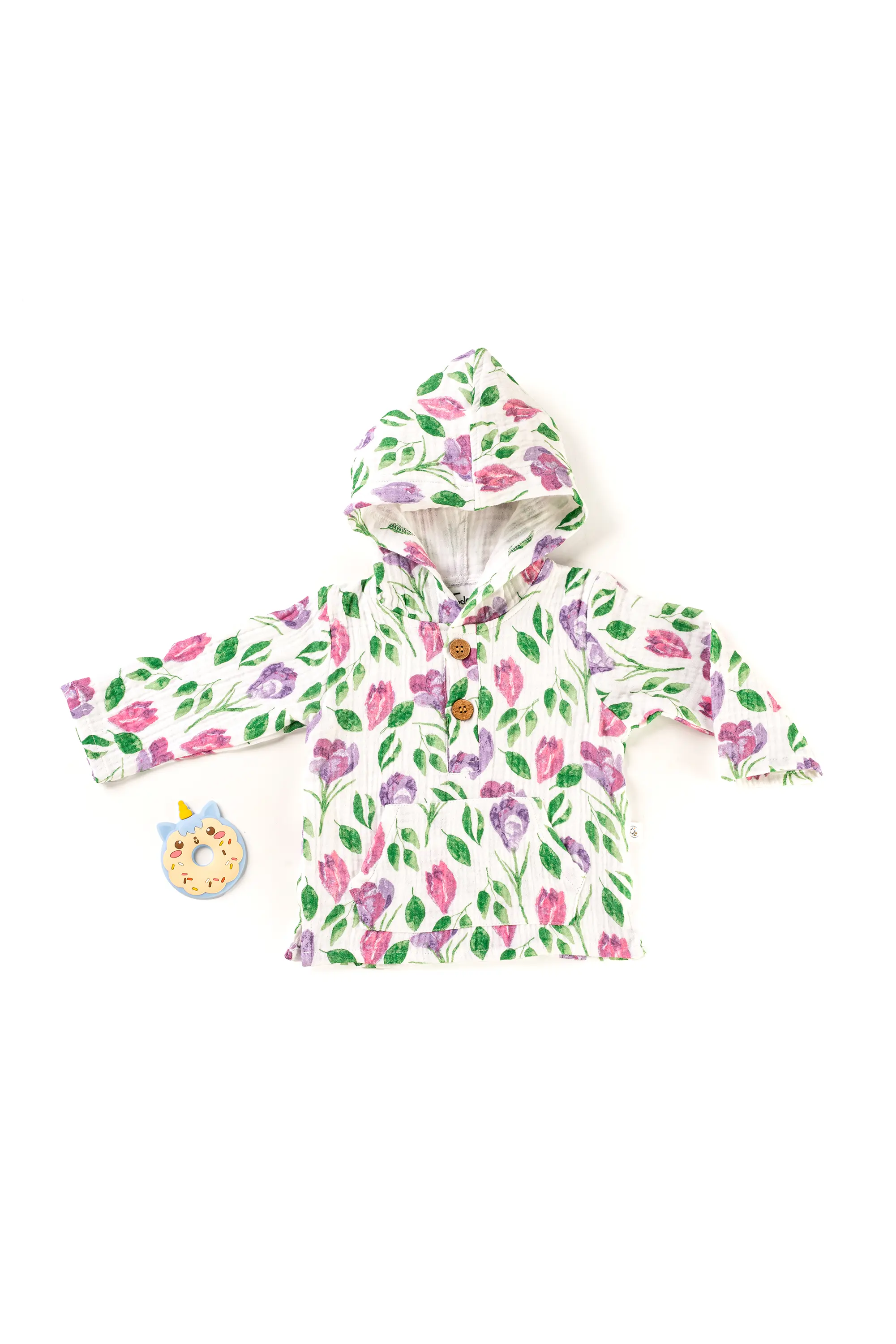 4 Layer Crinkled Muslin Full-Sleeve Hoodies