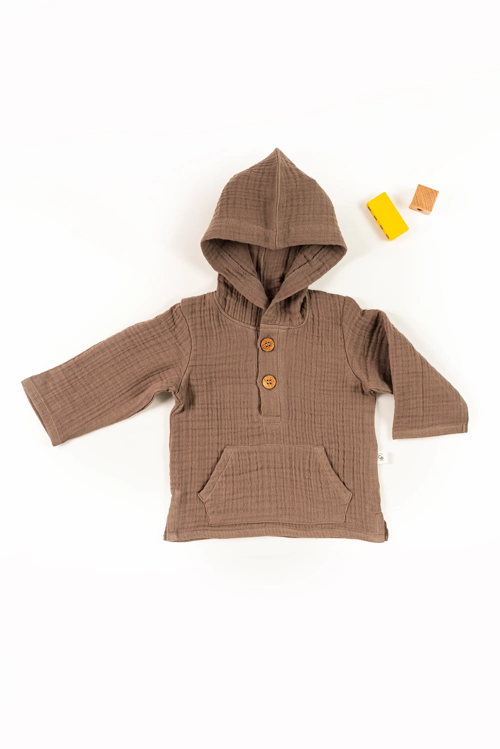 4 Layer Crinkled Muslin Full-Sleeve Hoodies