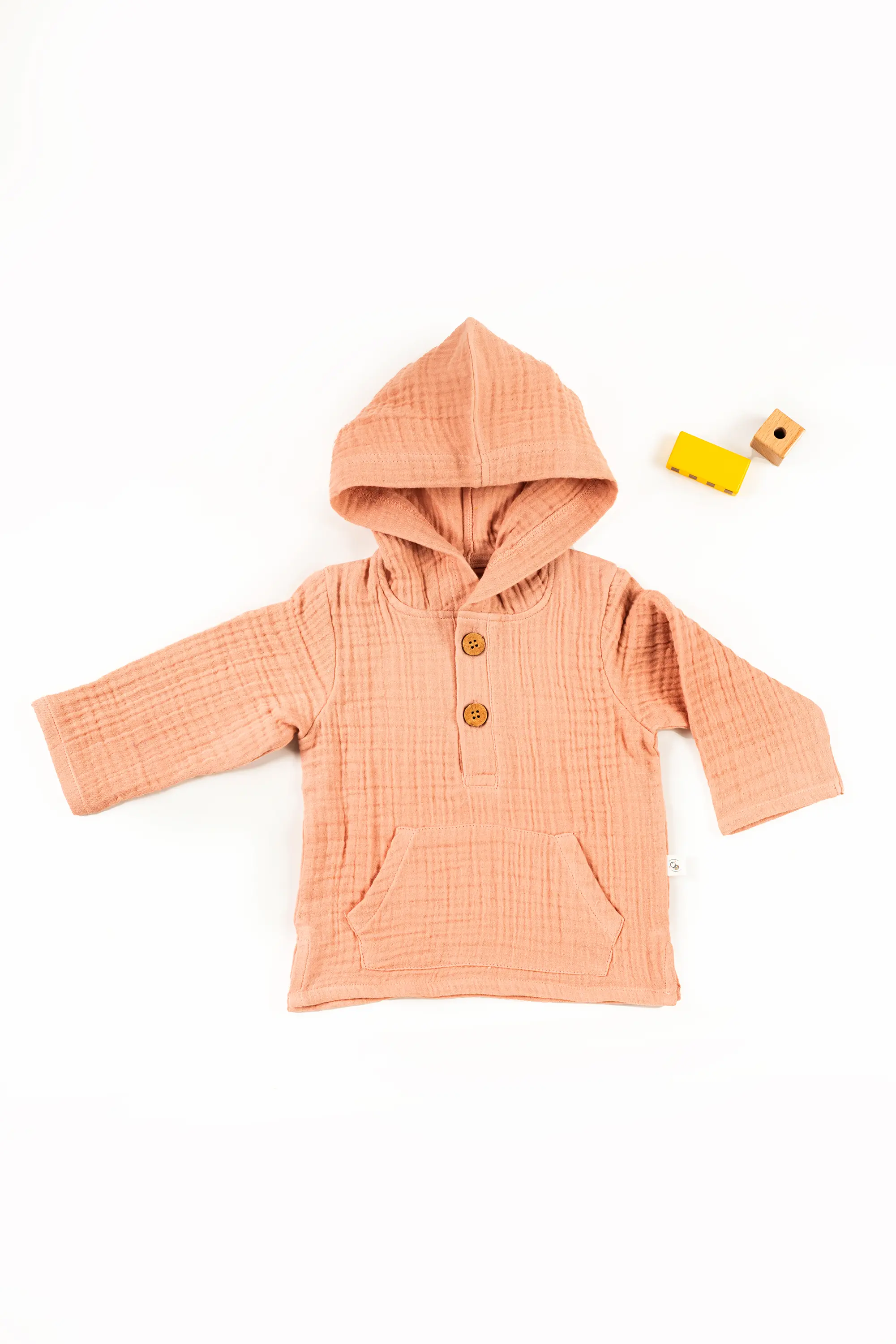 4 Layer Crinkled Muslin Full-Sleeve Hoodies