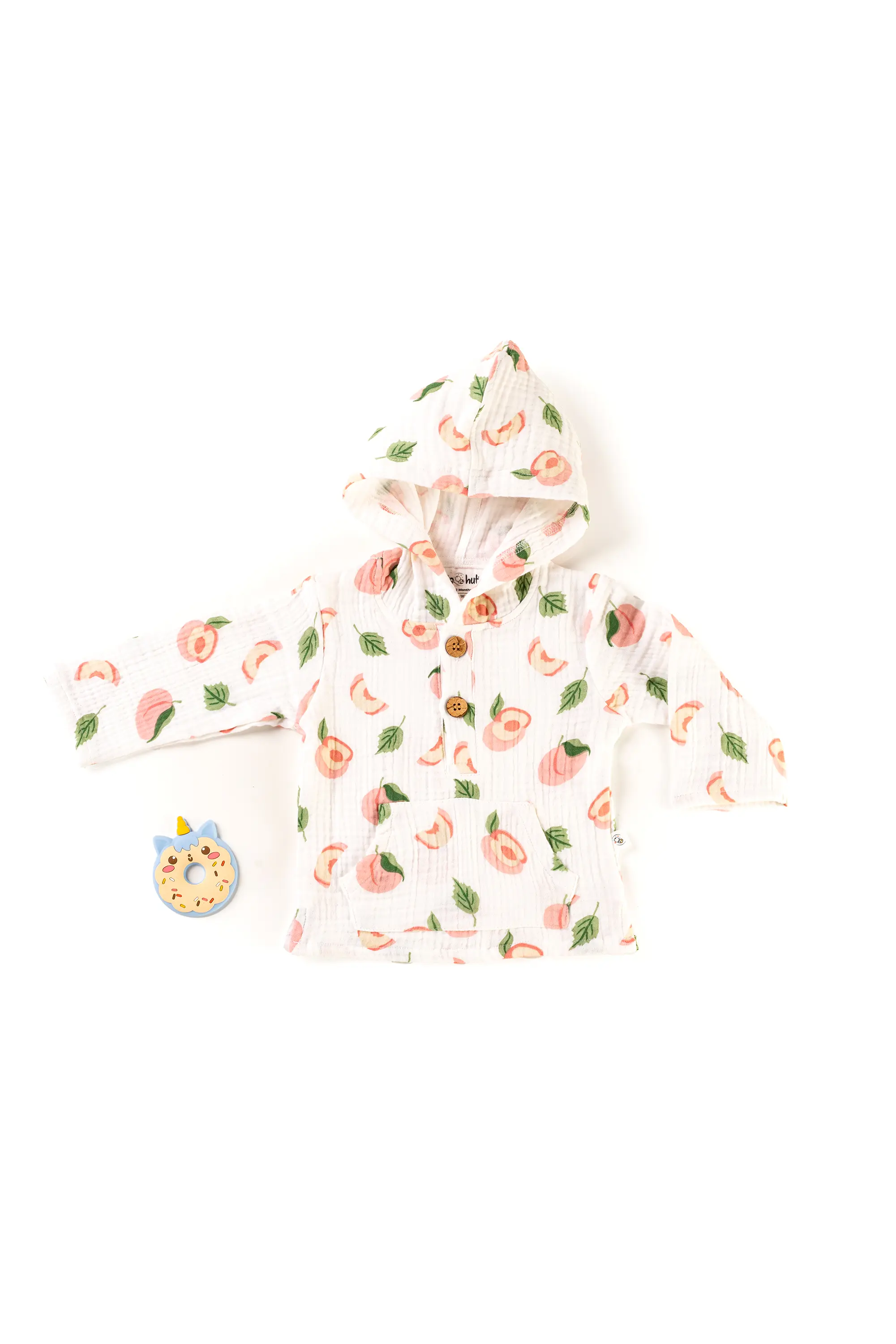 4 Layer Crinkled Muslin Full-Sleeve Hoodies