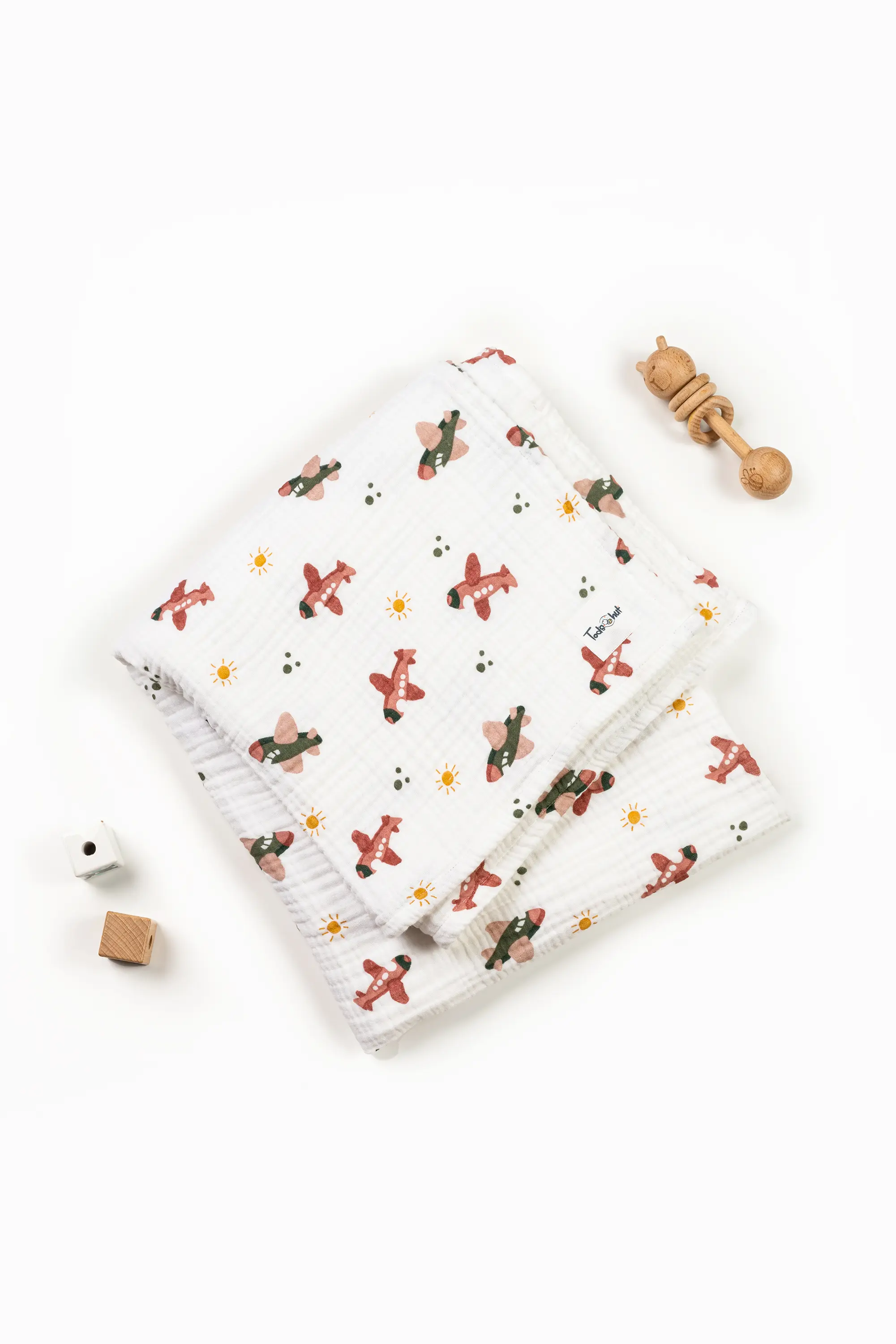 4 Layer Crinkled Muslin Ultra-Soft Breathable Blanket