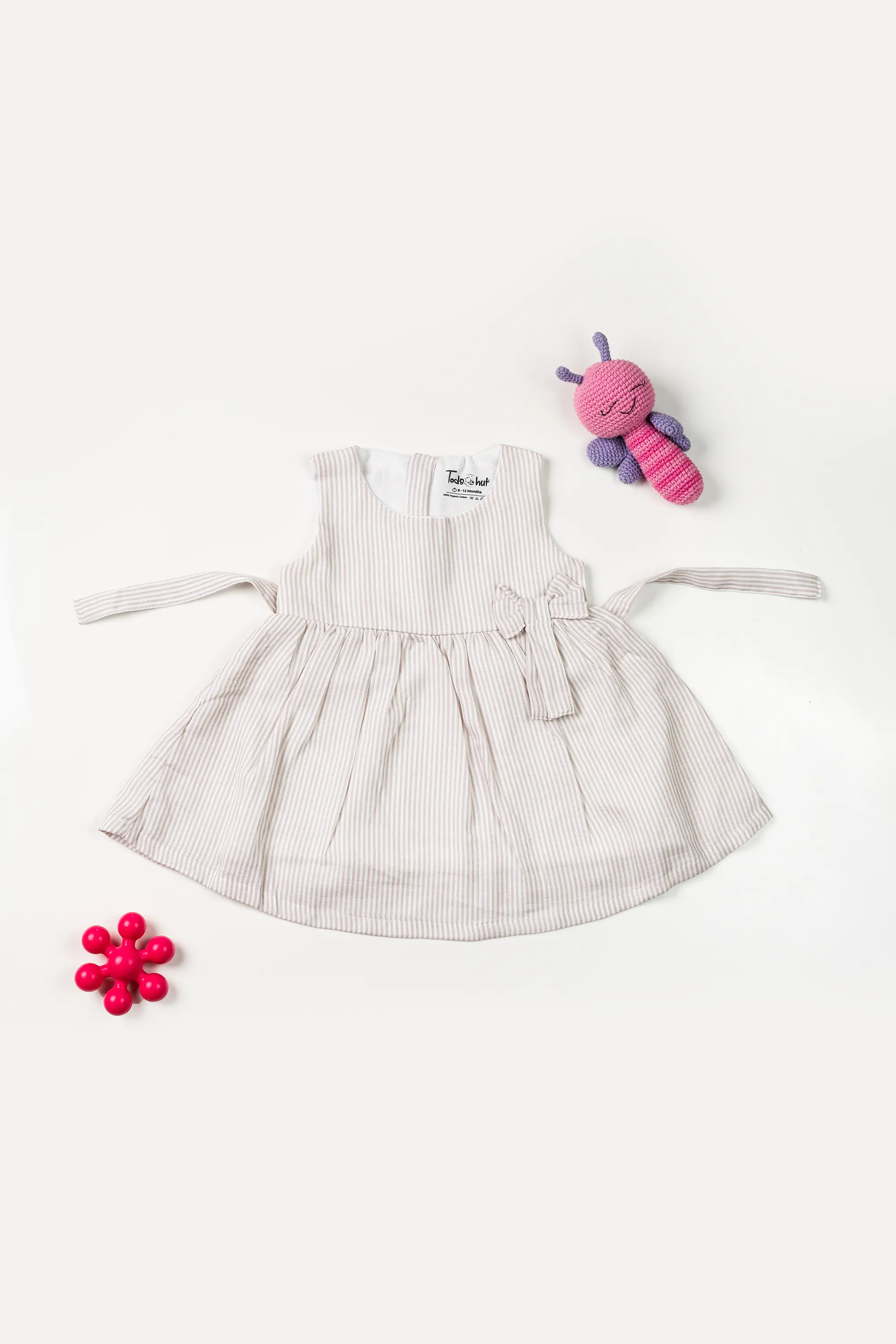 Muslin Frock   Zip Type Stripe