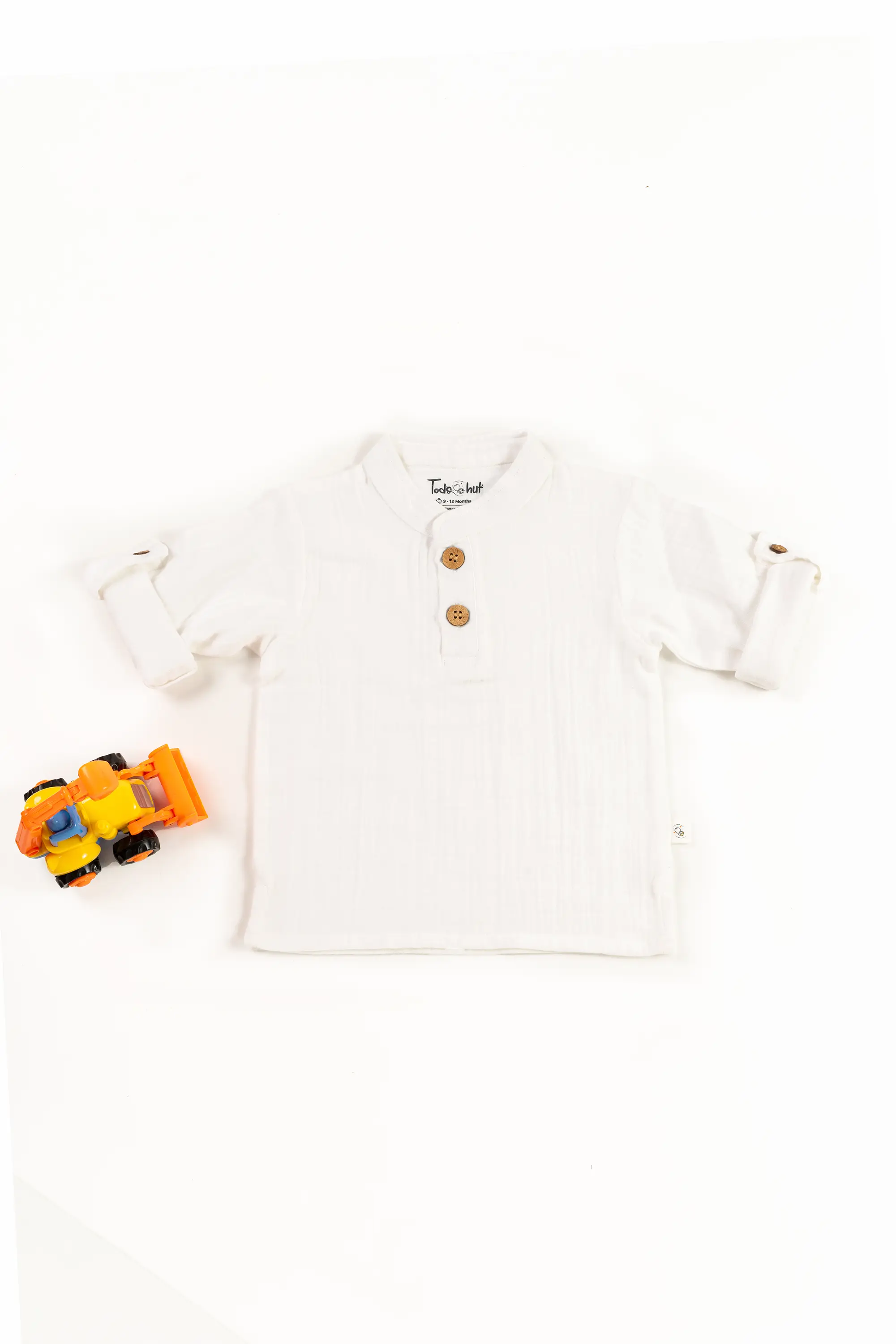 Crinkled Muslin Chinese Collar Kurta