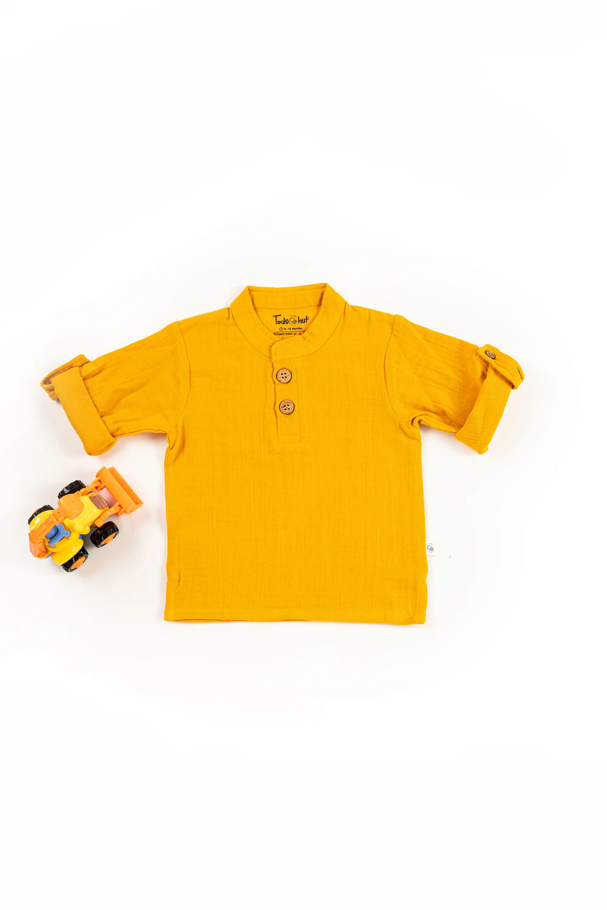 Crinkled Muslin Chinese Collar Kurta