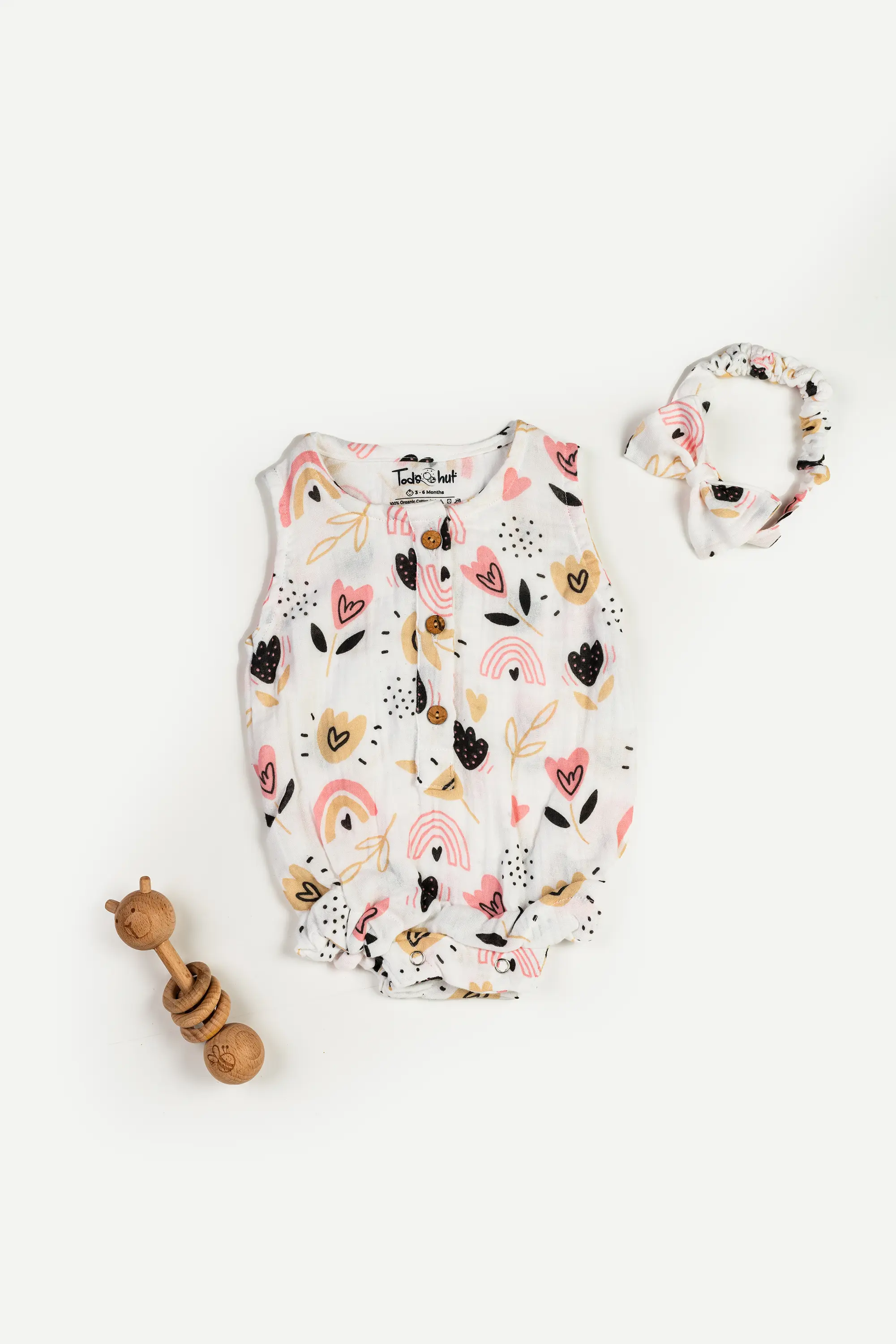 Muslin Onesies with Headband