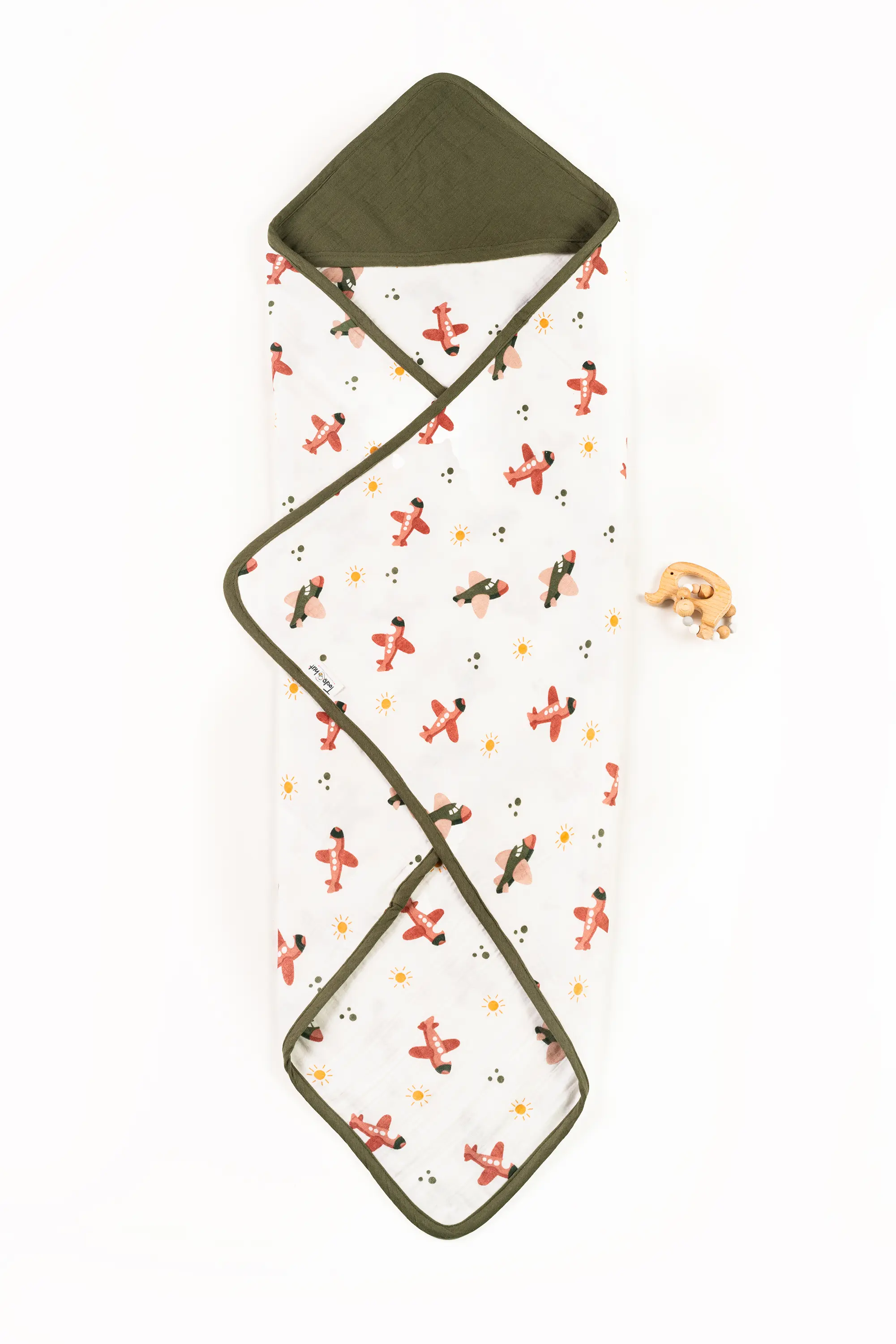 Crinkled Muslin Ultra-Soft Breathable Hooded Towel