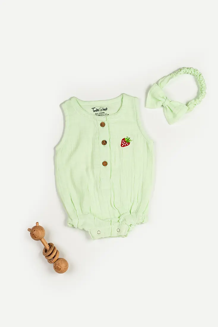 Muslin Onesies with Headband