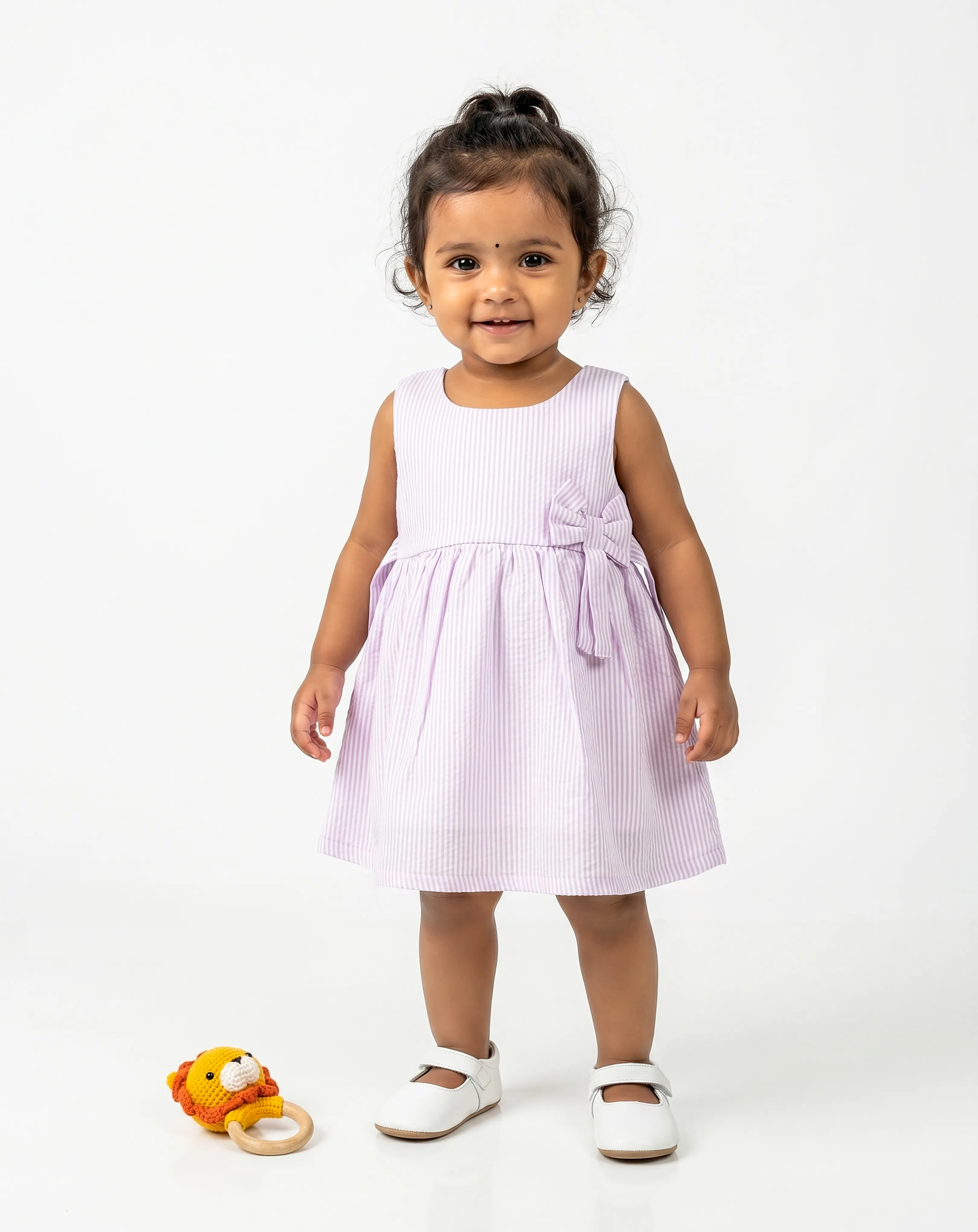 Muslin Frock   Zip Type Stripe