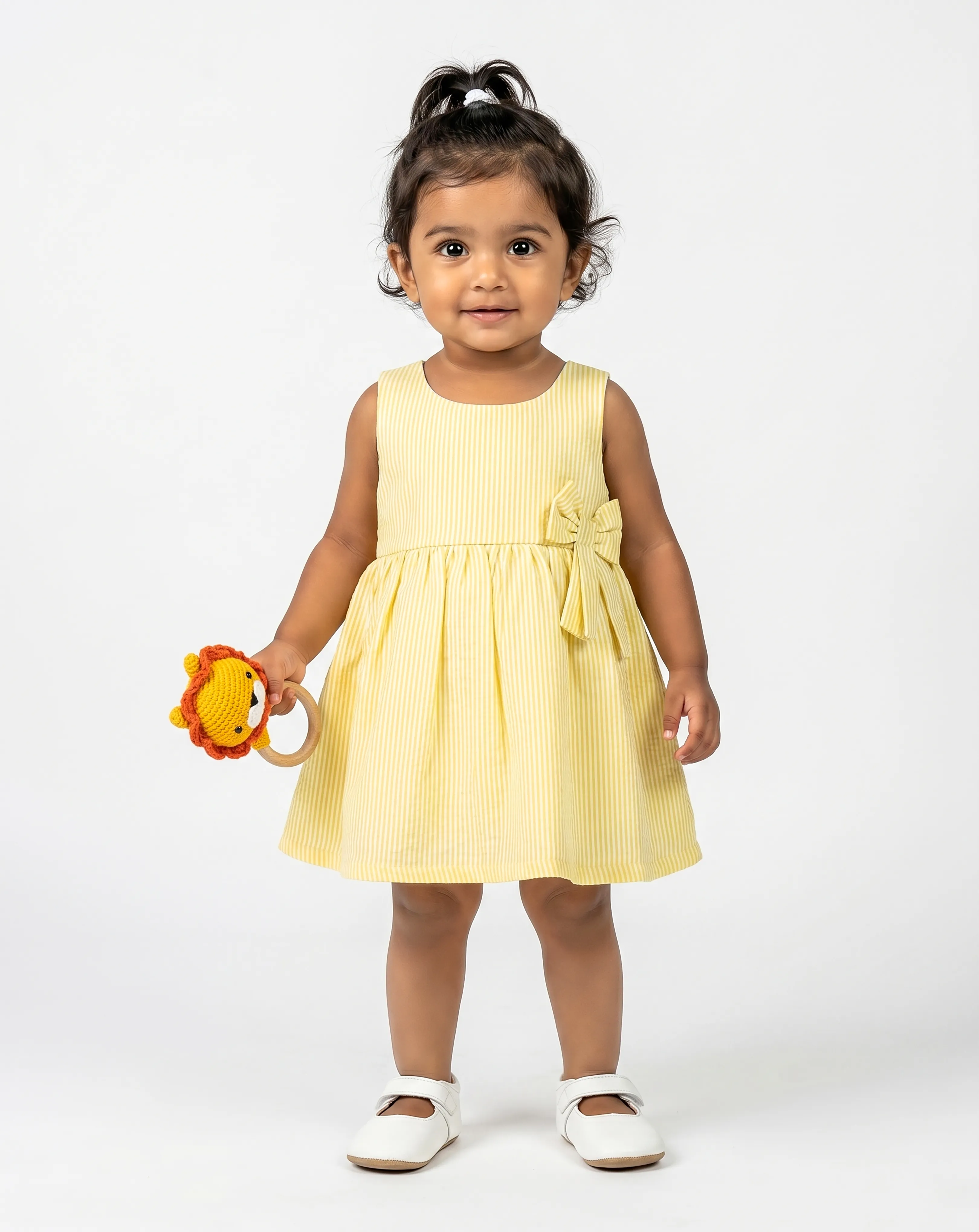 Muslin Frock   Zip Type Stripe