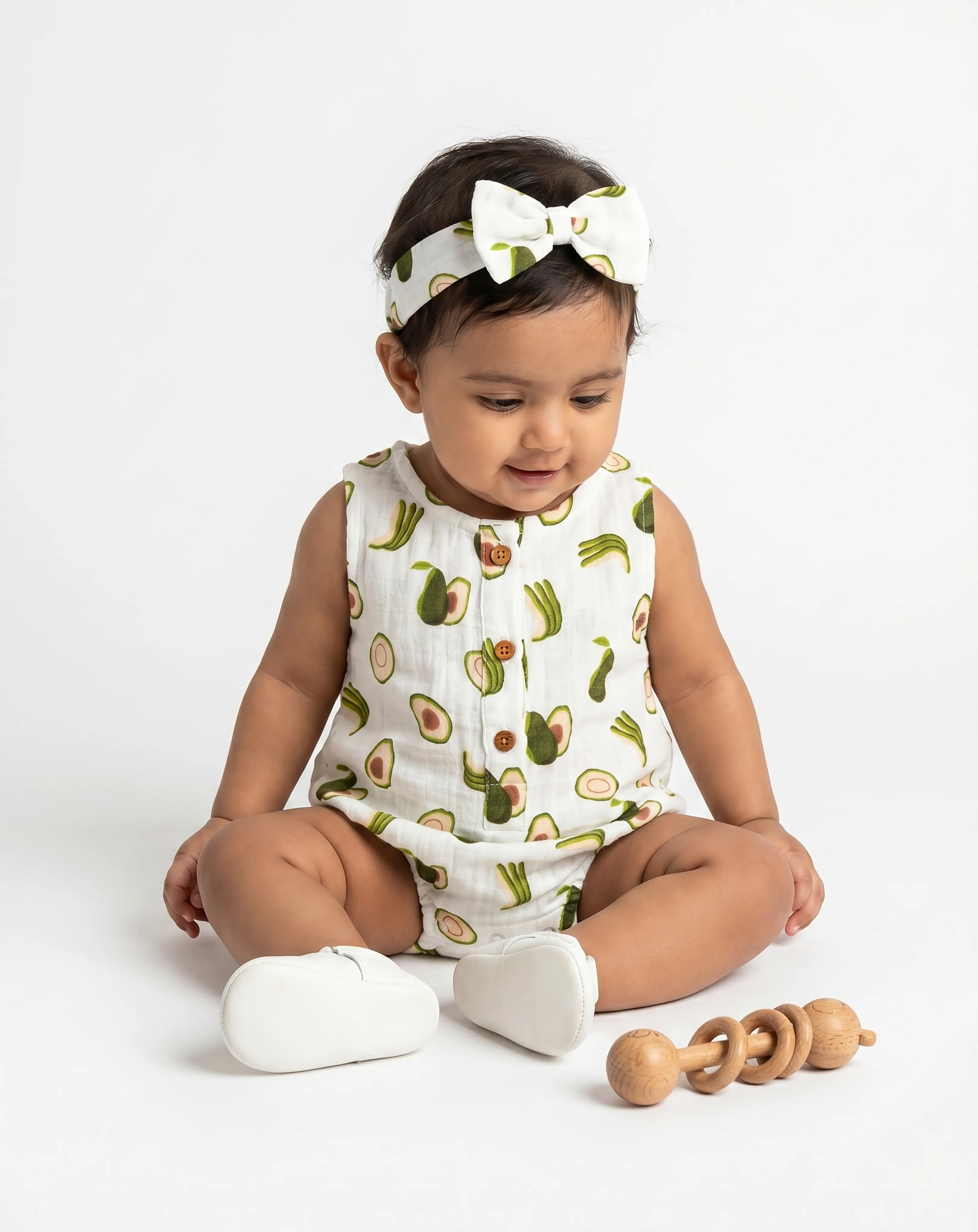 Muslin Onesies with Headband