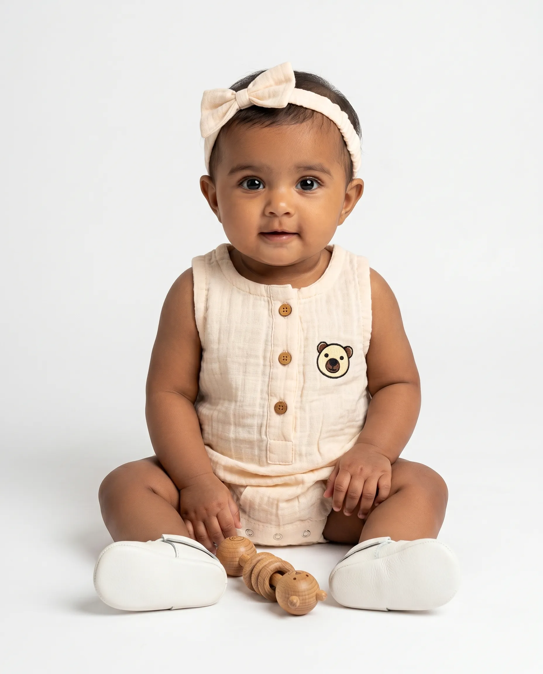 Muslin Onesies with Headband