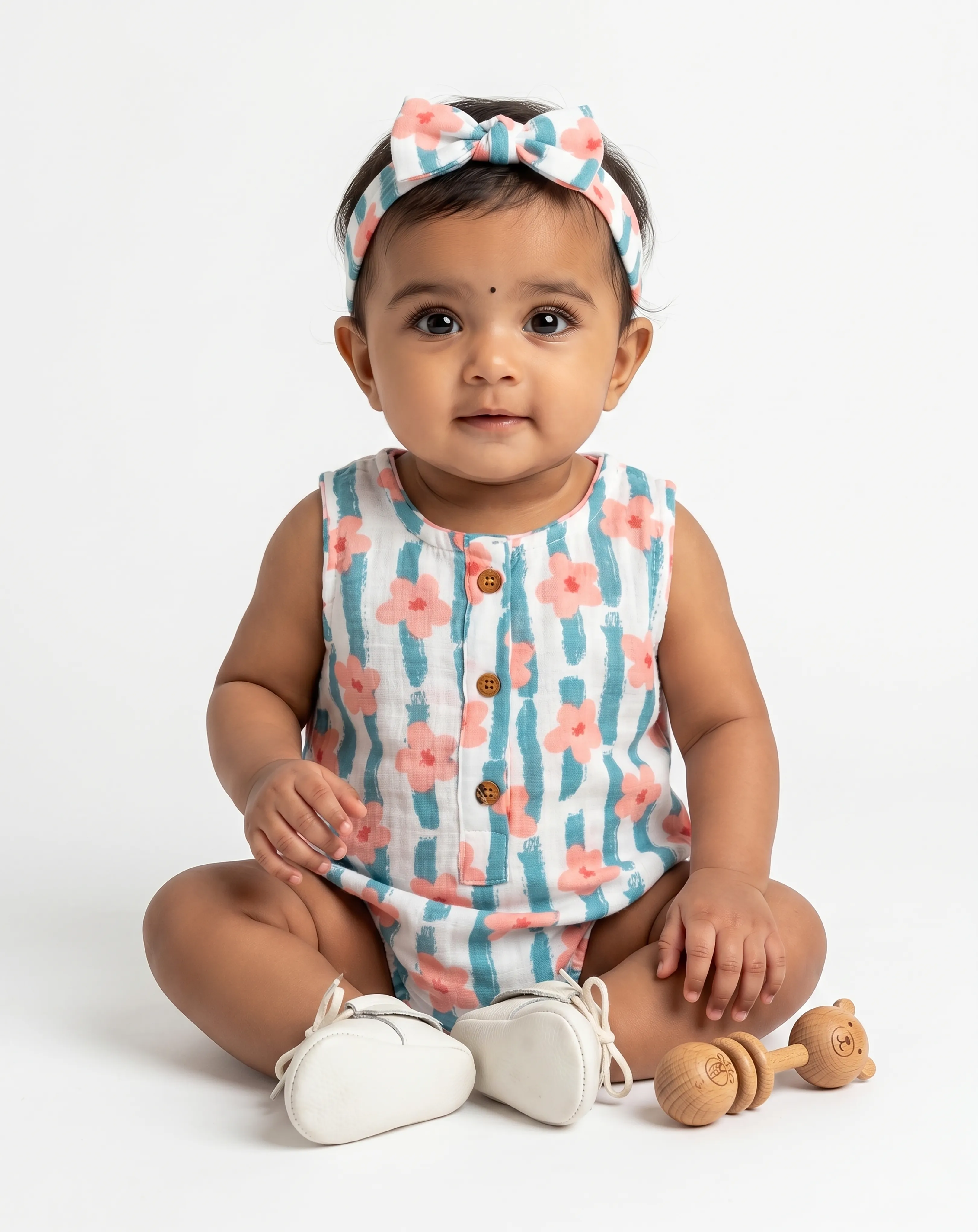 Muslin Onesies with Headband