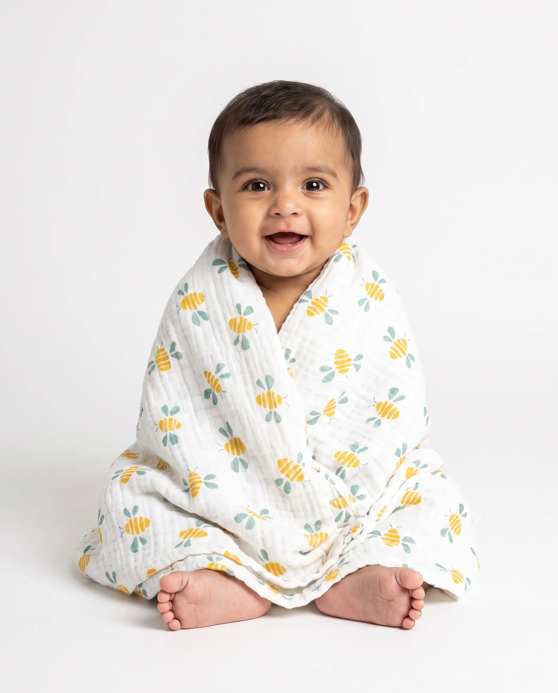 4 Layer Crinkled Muslin Ultra-Soft Breathable Blanket