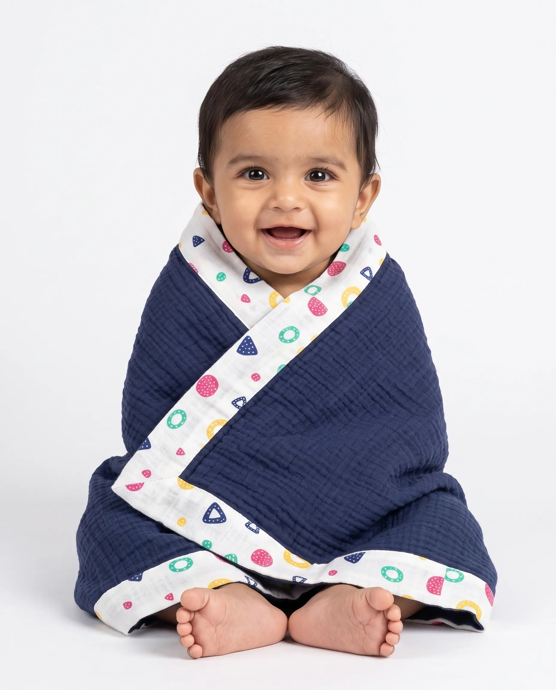 4 Layer Crinkled Muslin Ultra-Soft Breathable Blanket