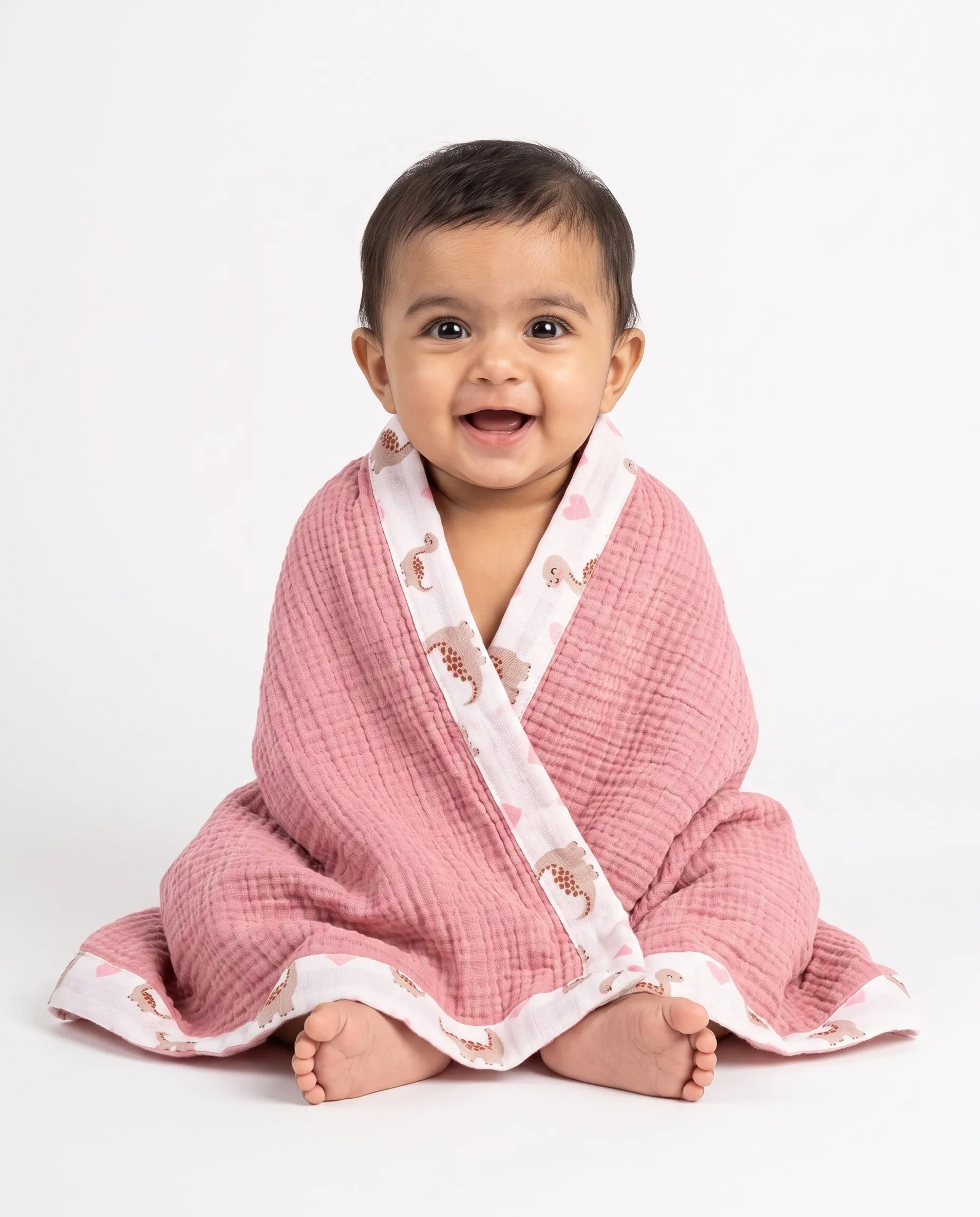 4 Layer Crinkled Muslin Ultra-Soft Breathable Blanket