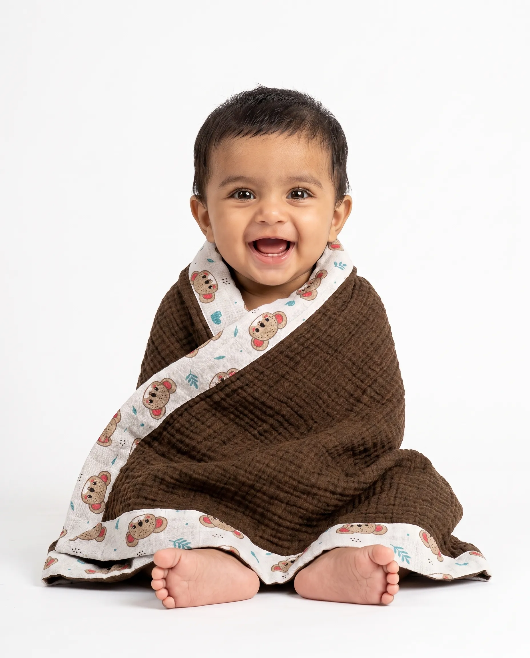 4 Layer Crinkled Muslin Ultra-Soft Breathable Blanket