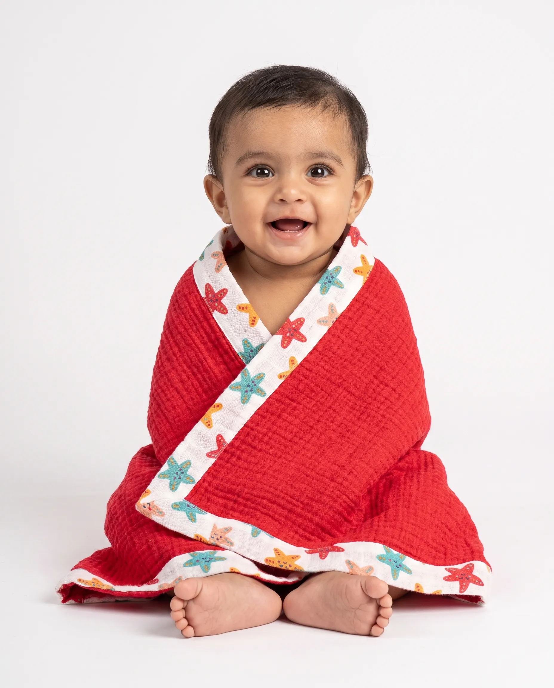 4 Layer Crinkled Muslin Ultra-Soft Breathable Blanket