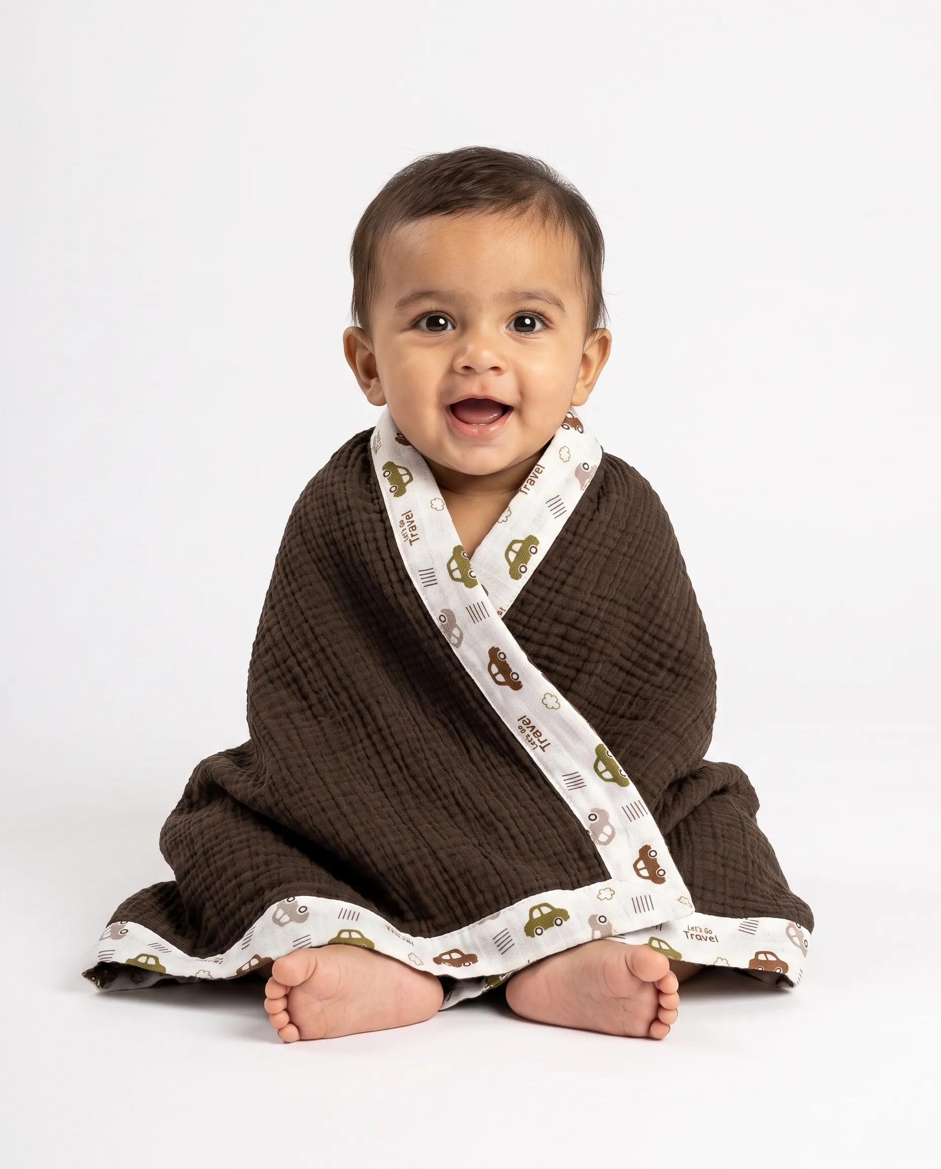 4 Layer Crinkled Muslin Ultra-Soft Breathable Blanket