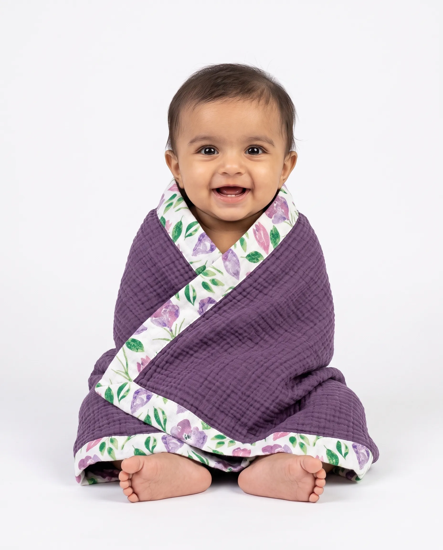 4 Layer Crinkled Muslin Ultra-Soft Breathable Blanket