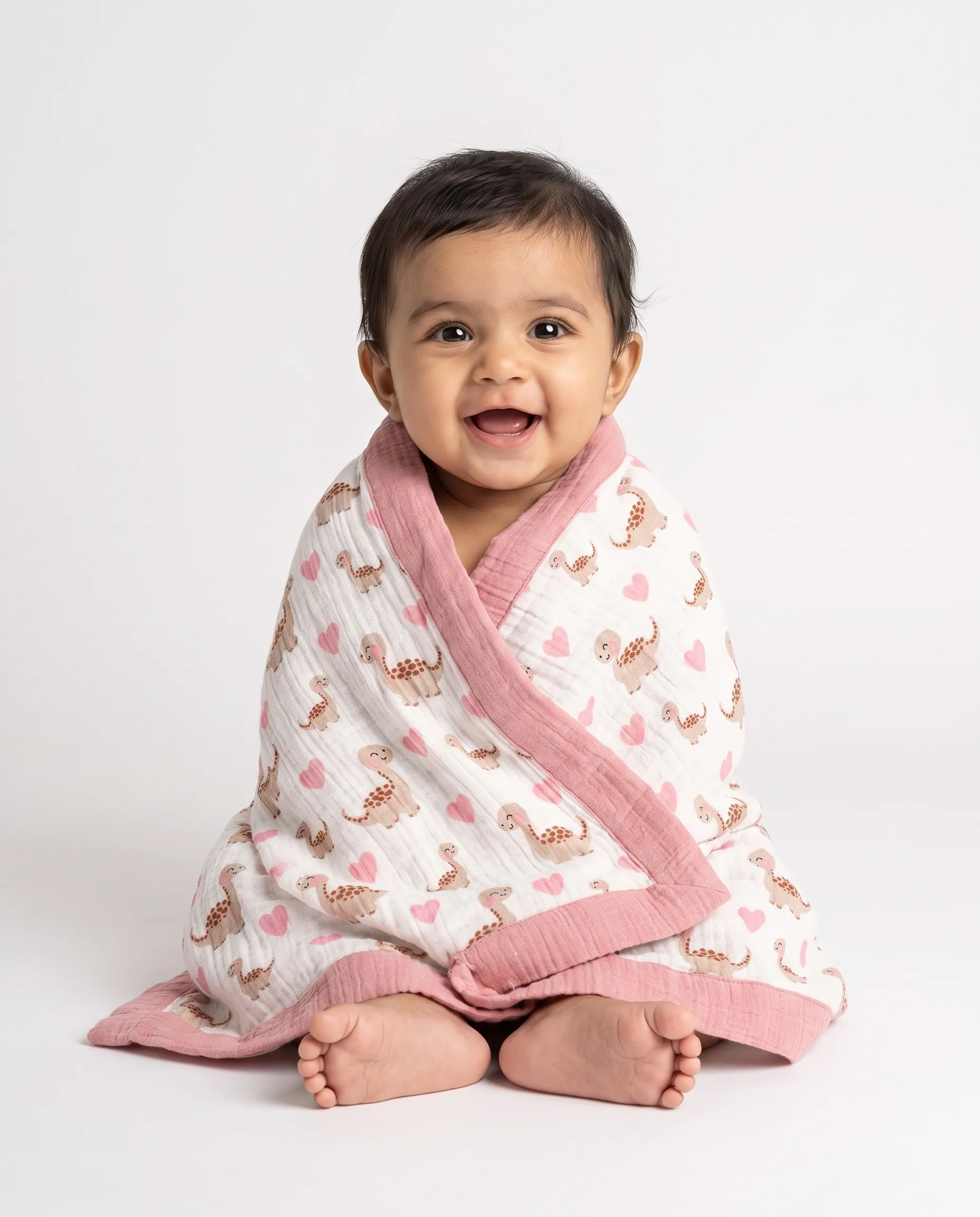 4 Layer Crinkled Muslin Ultra-Soft Breathable Blanket