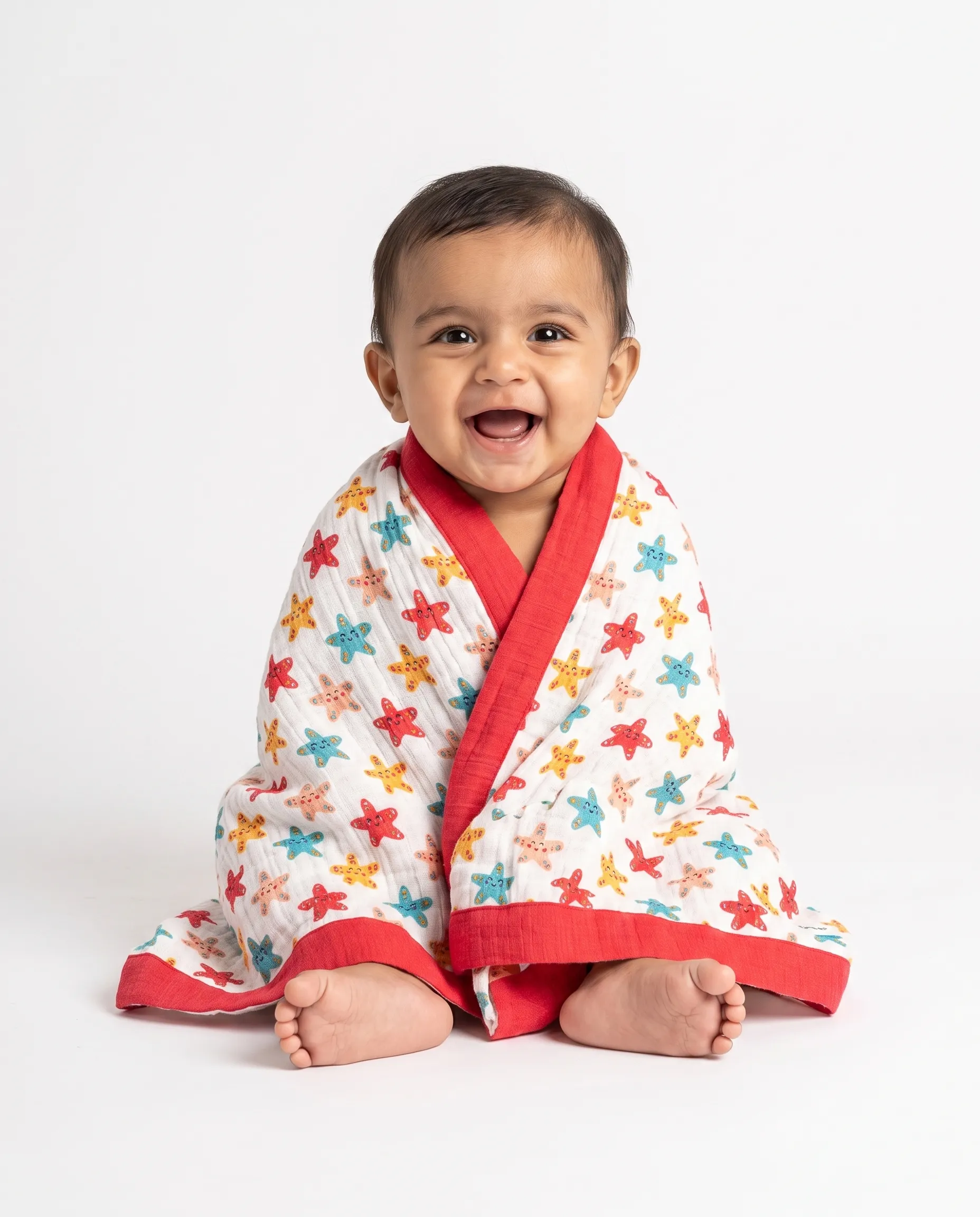 4 Layer Crinkled Muslin Ultra-Soft Breathable Blanket