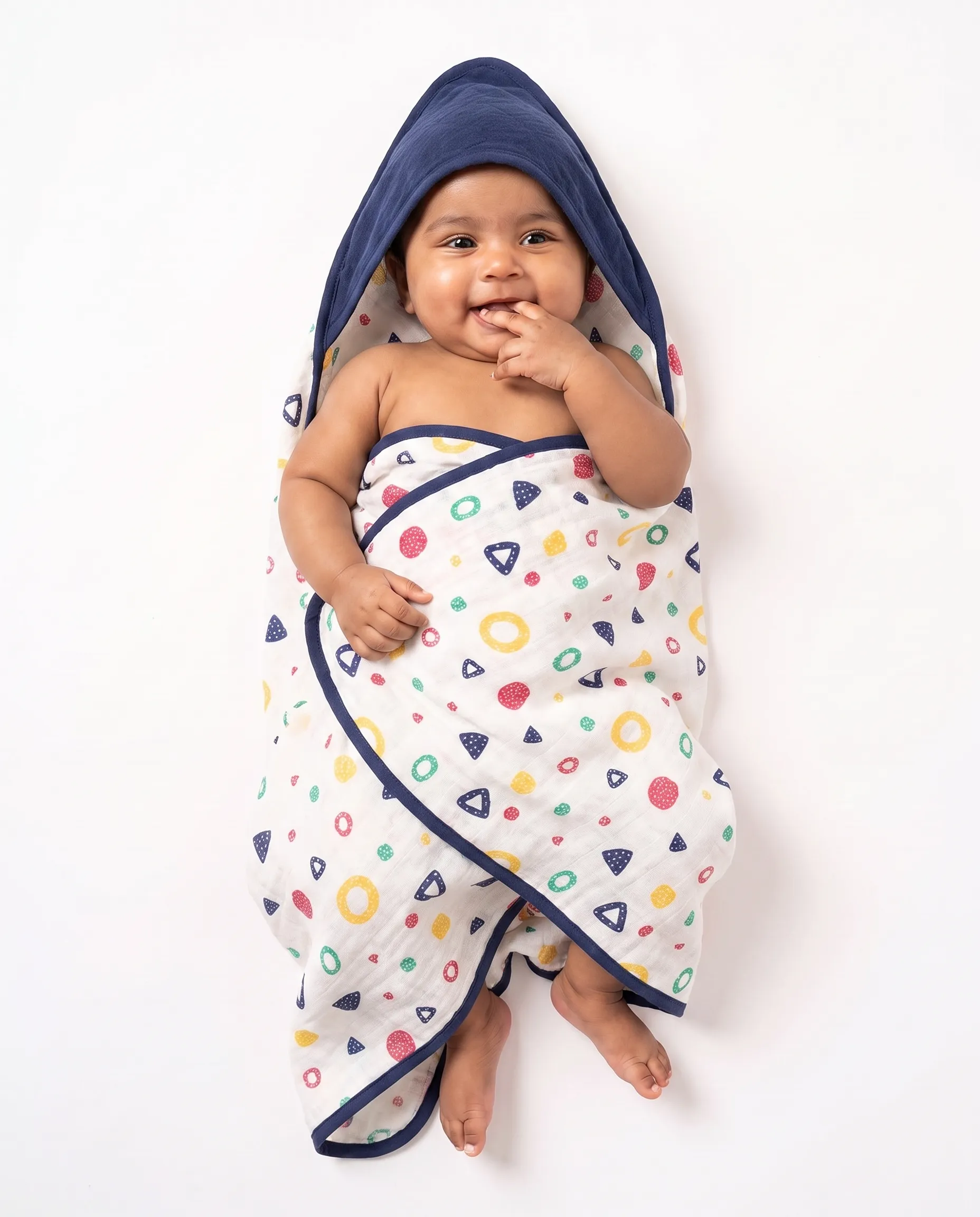 Crinkled Muslin Ultra-Soft Breathable Hooded Towel