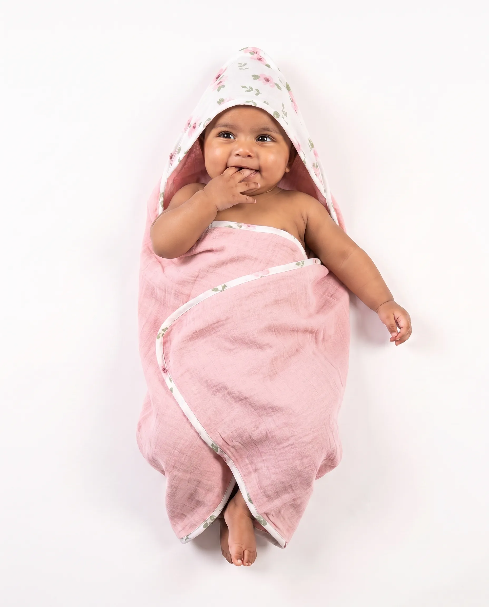Crinkled Muslin Ultra-Soft Breathable Hooded Towel