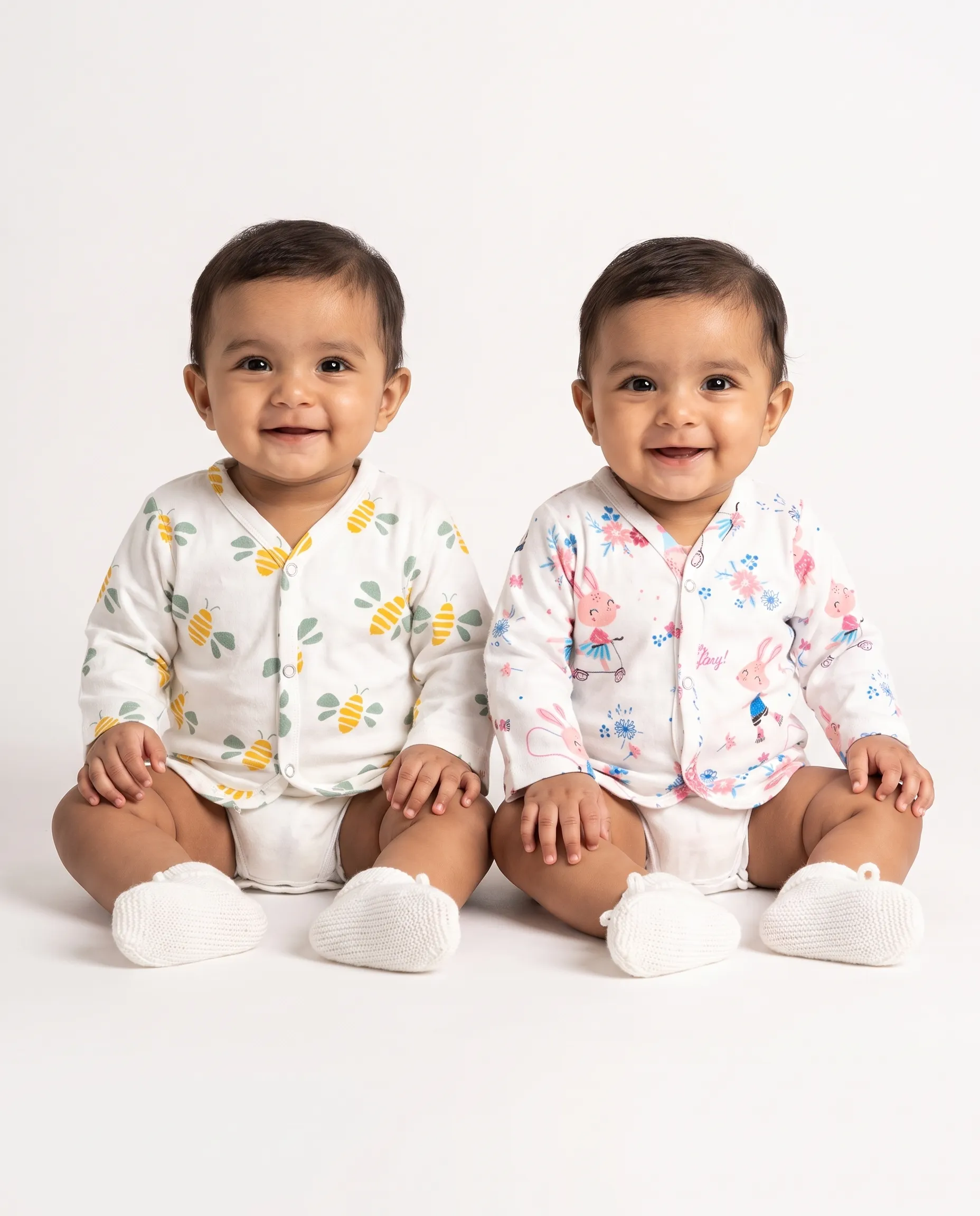 Crinkled Muslin Full-Sleeve Jabla