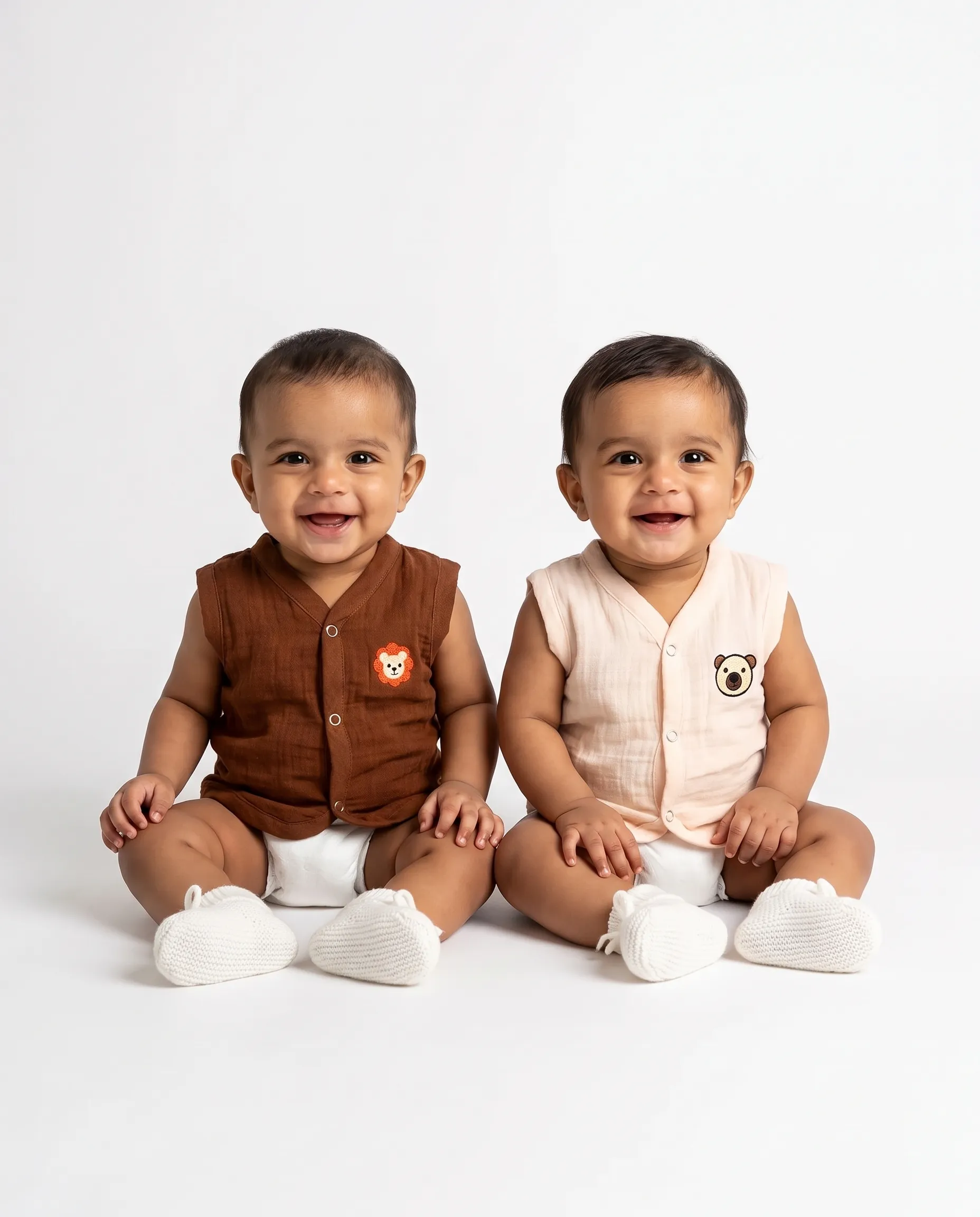 Jabla |Sleeveless |Round Neck | Lightweight Airy Gentle |100% Muslin Cotton | Premium Crinkled Muslin Cotton