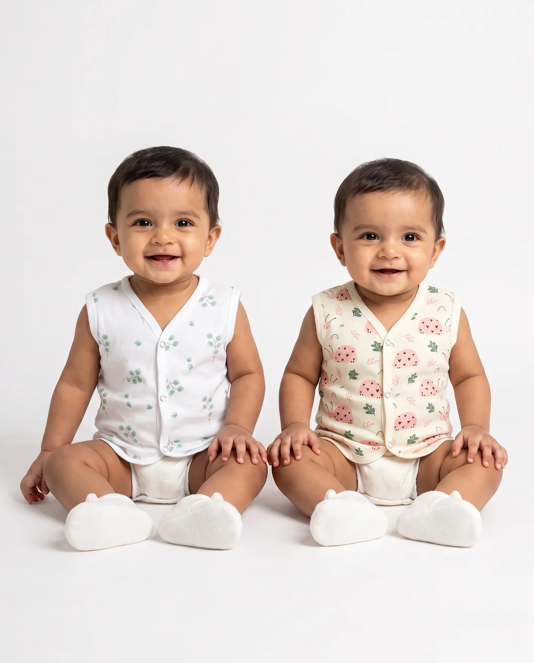 Jabla |Sleeveless |Round Neck | Lightweight Airy Gentle |100% Muslin Cotton | Premium Crinkled Muslin Cotton