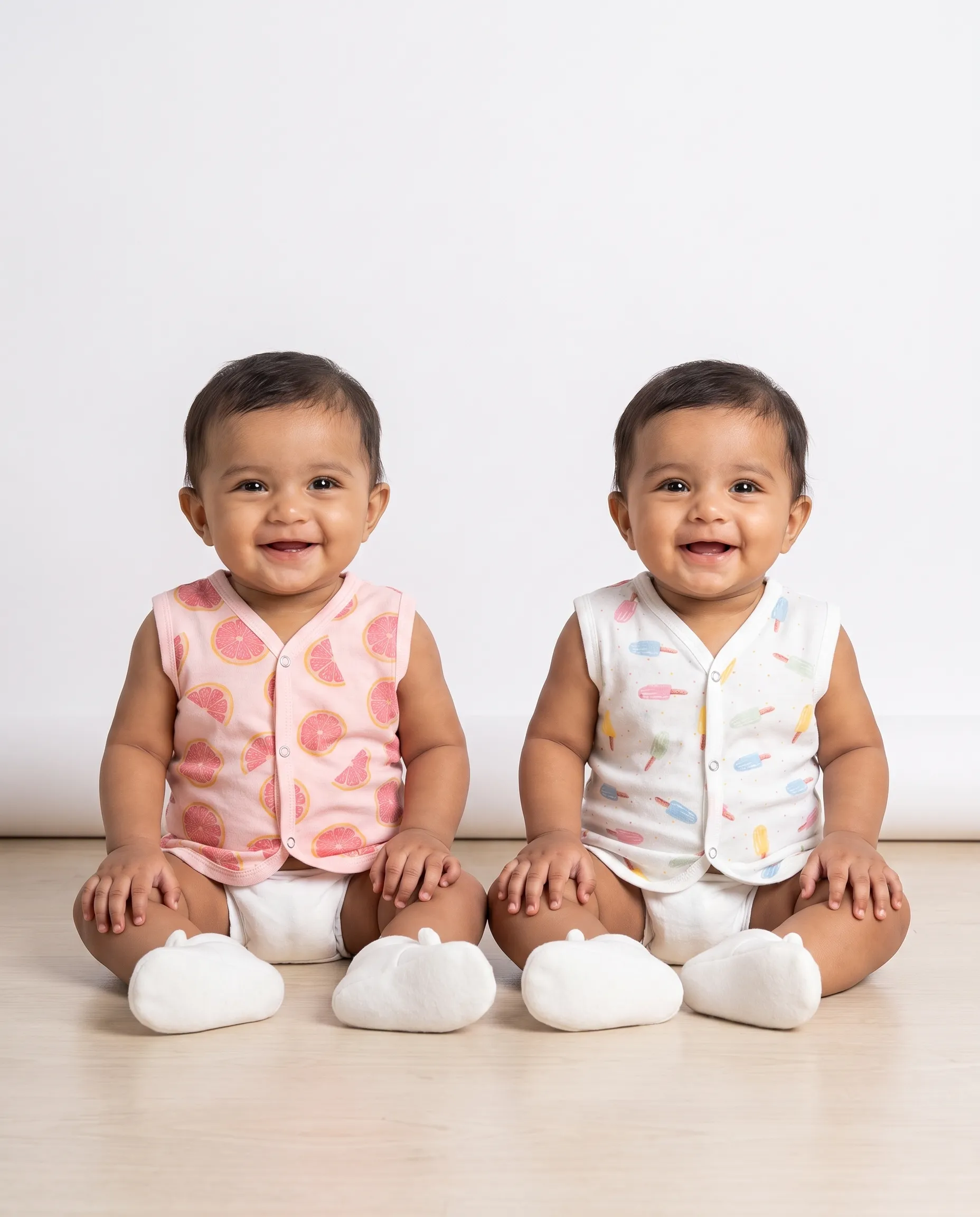 Jabla |Sleeveless |Round Neck | Lightweight Airy Gentle |100% Muslin Cotton | Premium Crinkled Muslin Cotton