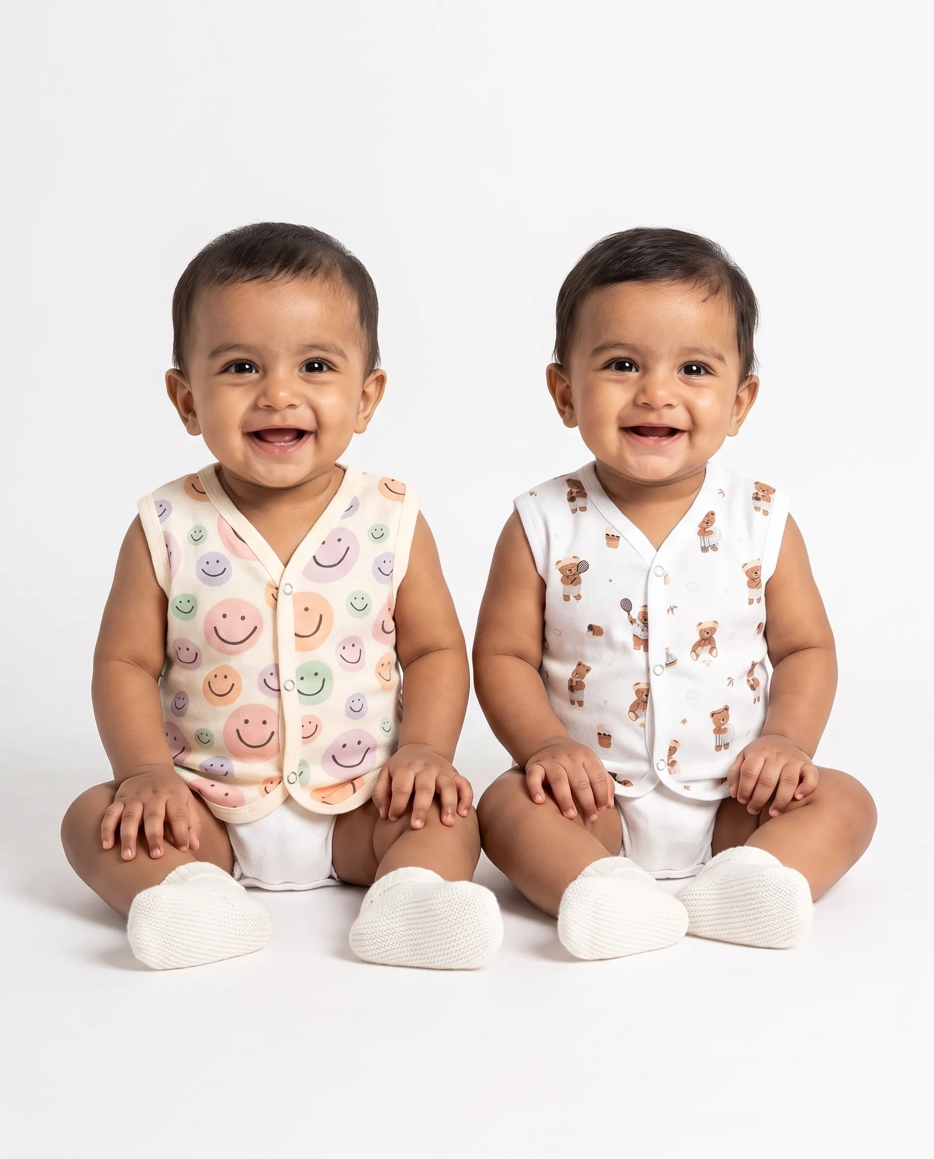 Jabla |Sleeveless |Round Neck | Lightweight Airy Gentle |100% Muslin Cotton | Premium Crinkled Muslin Cotton